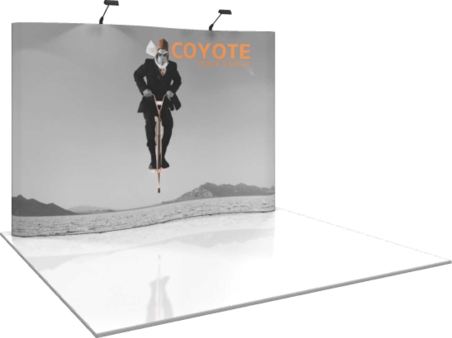 10ft Serpentine Coyote Popup Graphic Kit - Realistic Mural Wall Decal for Home, Office & Events - Perfect for Halloween Decor, Themed Parties & Photo Backdrops