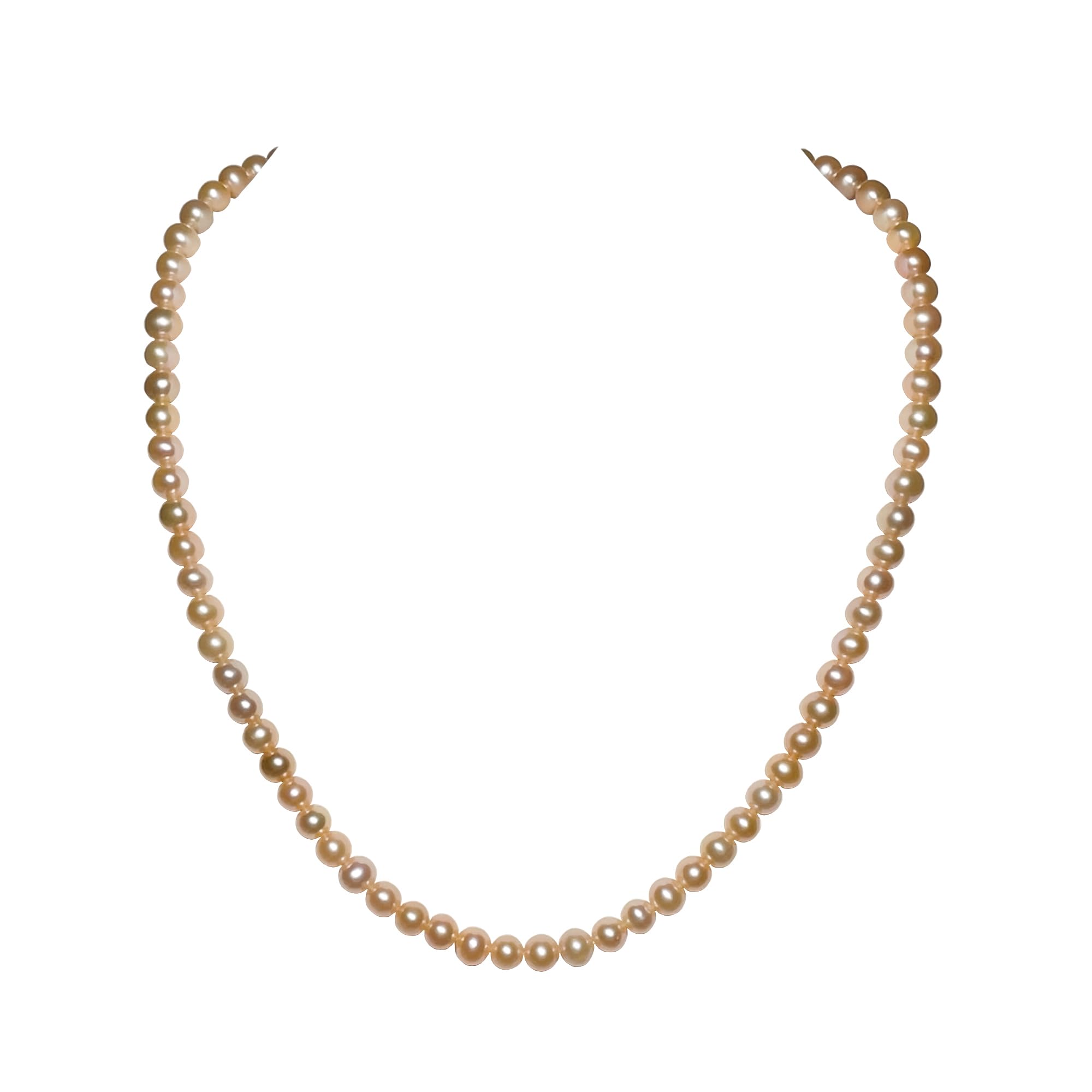 Elegant Pink Freshwater Cultured Pearl Necklace for Women - 16-22 Inch AA Quality 5-10mm Pearls with Sterling Silver Clasp | Perfect for Weddings, Parties & Special Occasions | Orien Jewelry