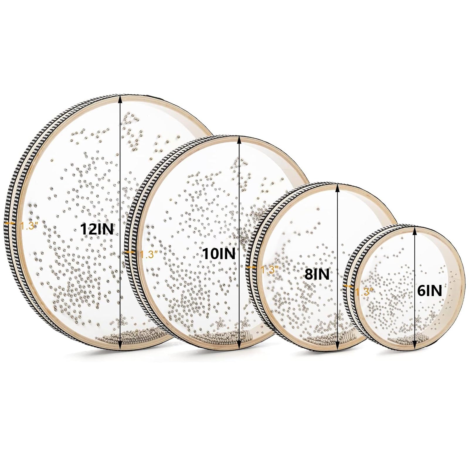 4 Pack Ocean Drum Rain Drum - 6