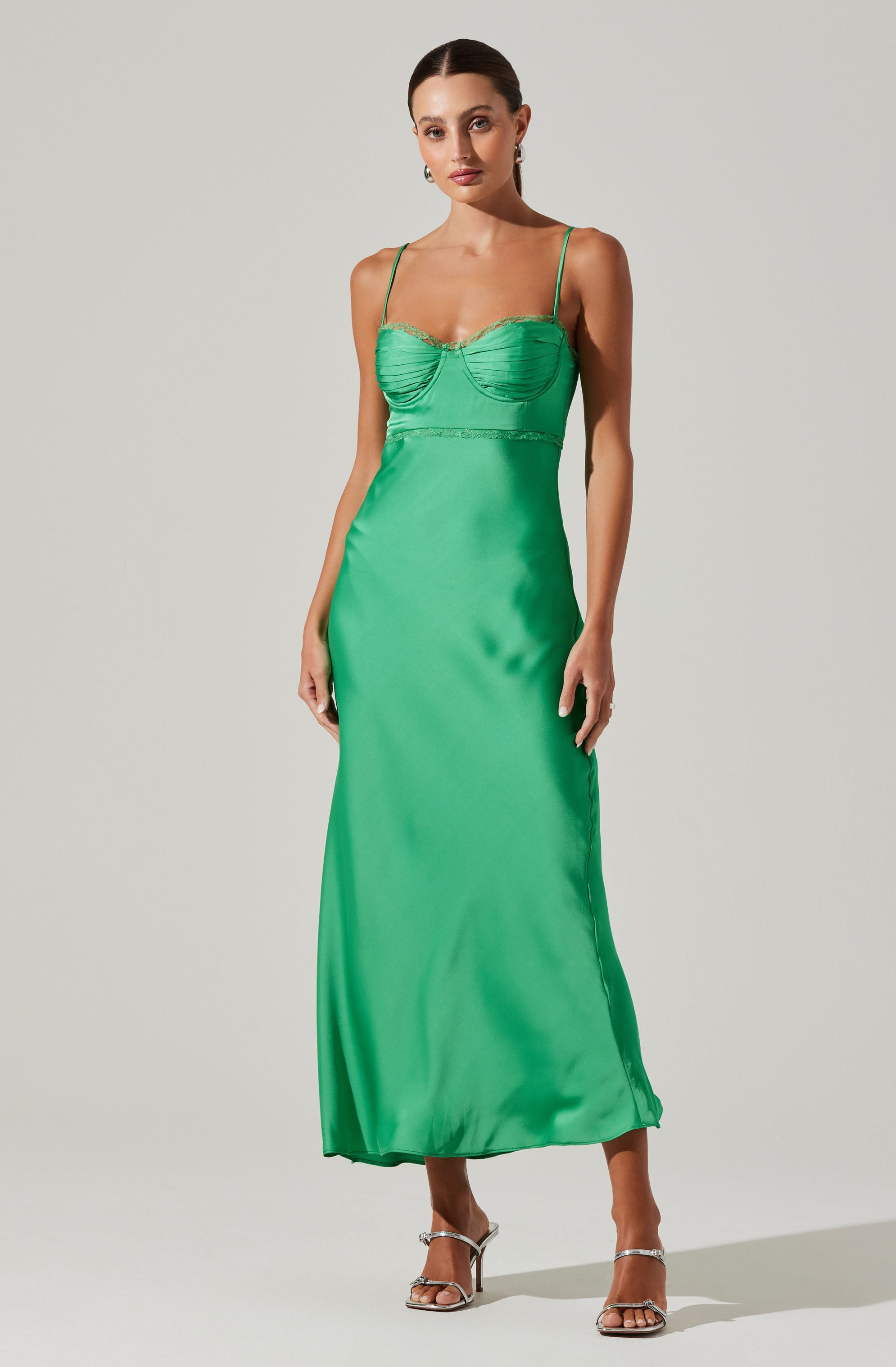 Florianne Satin Maxi Dress for Women - Elegant Long Formal Evening Gown with Slit - Perfect for Weddings, Prom, Parties & Special Occasions