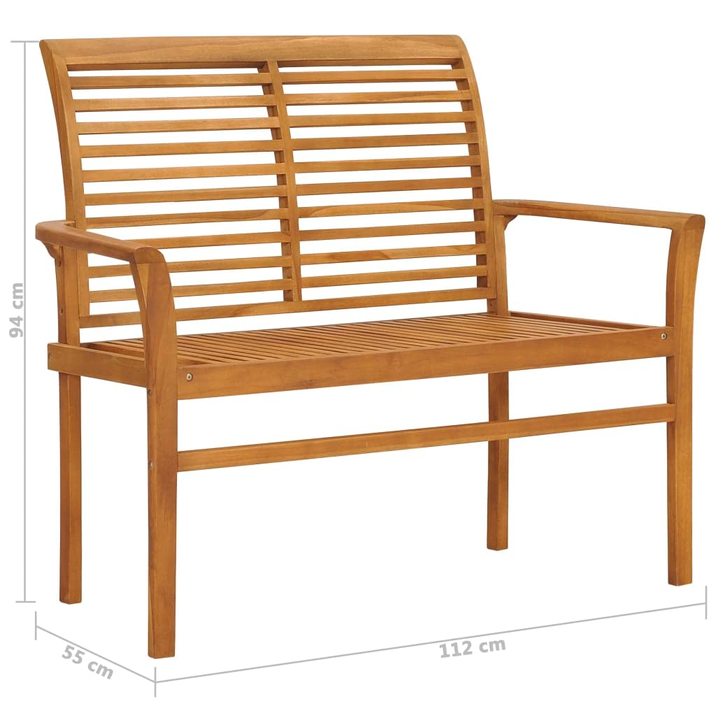Premium Solid Teak Wood Patio Bench - 44.1