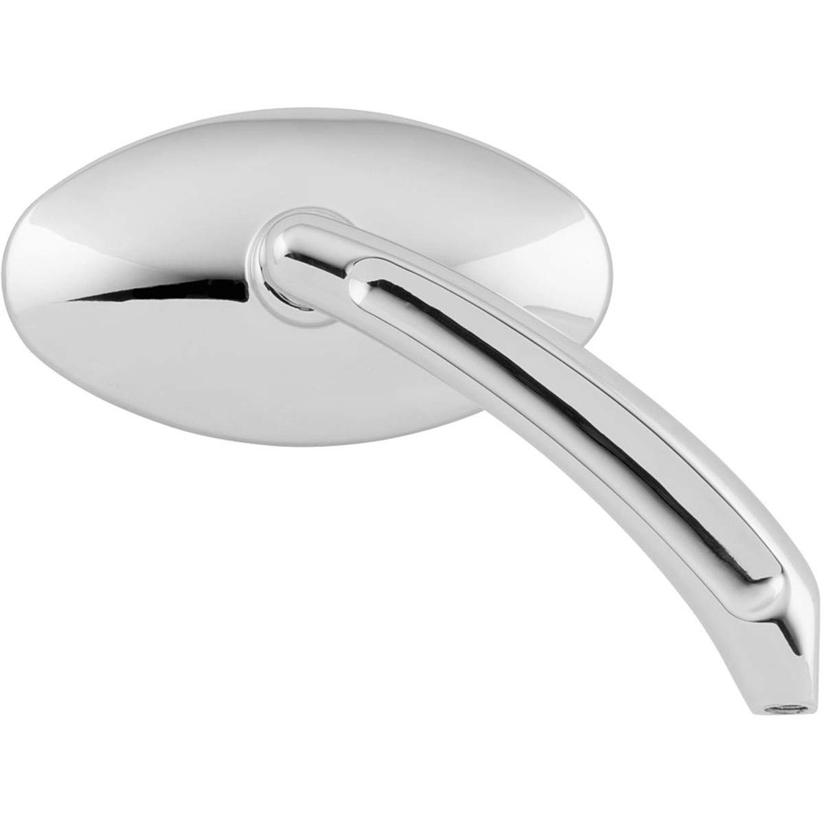 Biker's Choice Chrome Oval Motorcycle Mirrors - Universal Fit for Harley, Honda, Kawasaki - Enhances Safety & Style for Cruisers & Touring Bikes