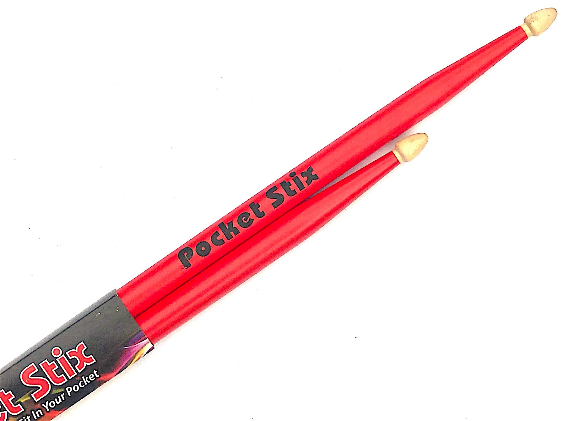 11 Inch Kids Drumsticks - Rockin' Red Wooden Drum Sticks for Young Musicians | Perfect for Beginners, Practice, and Rock Band Performances
