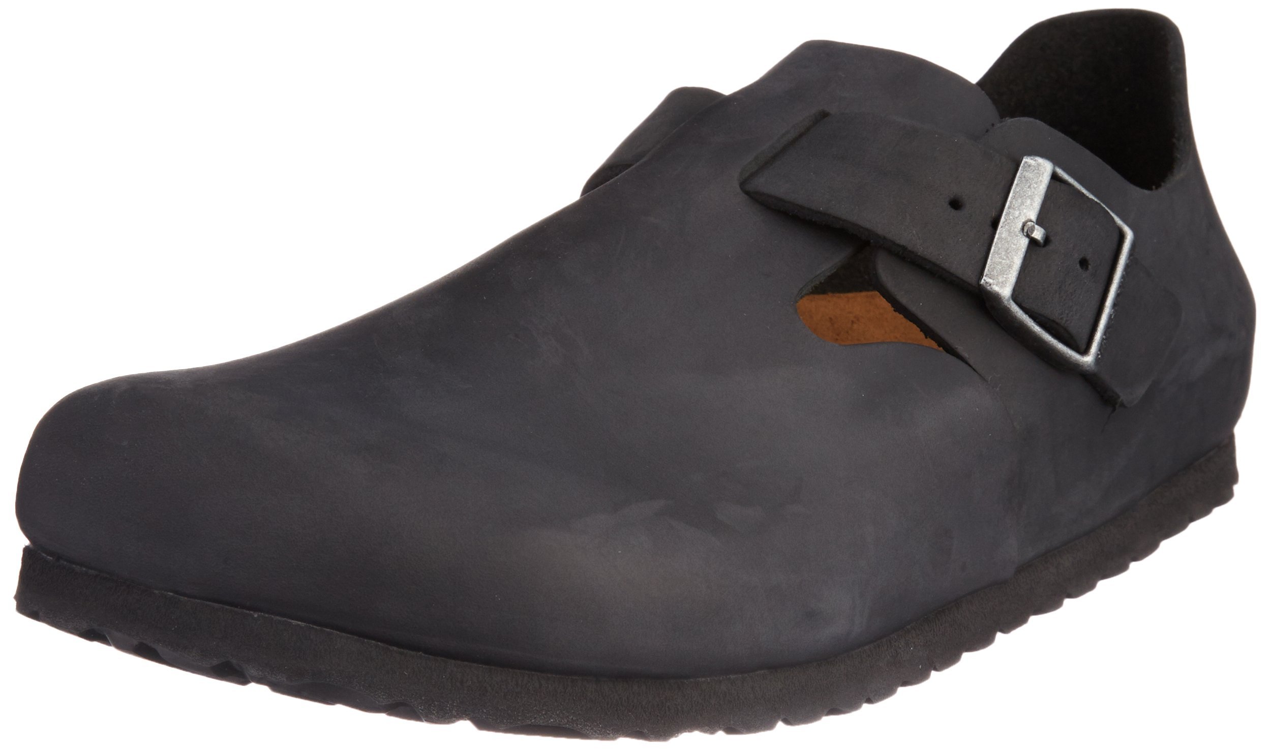 Birkenstock Original London Oiled Leather Sandals - Black (Size 41 EU / 8 M US) - Comfortable & Durable Footwear for Walking, Travel & Everyday Wear