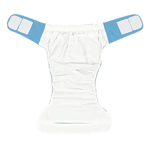 Waterproof Washable Reusable Adult Cloth Diapers for Elderly & Incontinence - Comfortable Pocket Nappies in Blue - Perfect for Swimming, Travel & Nighttime Protection