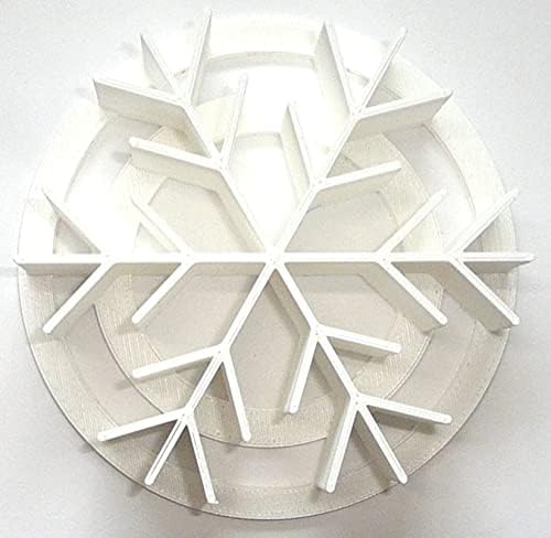 Authentic Snowflake Design Concha Cutter - Mexican Sweet Bread Stamp - Made in USA (PR4396, White) | Perfect for Pan Dulce, Conchas, and Traditional Mexican Pastries