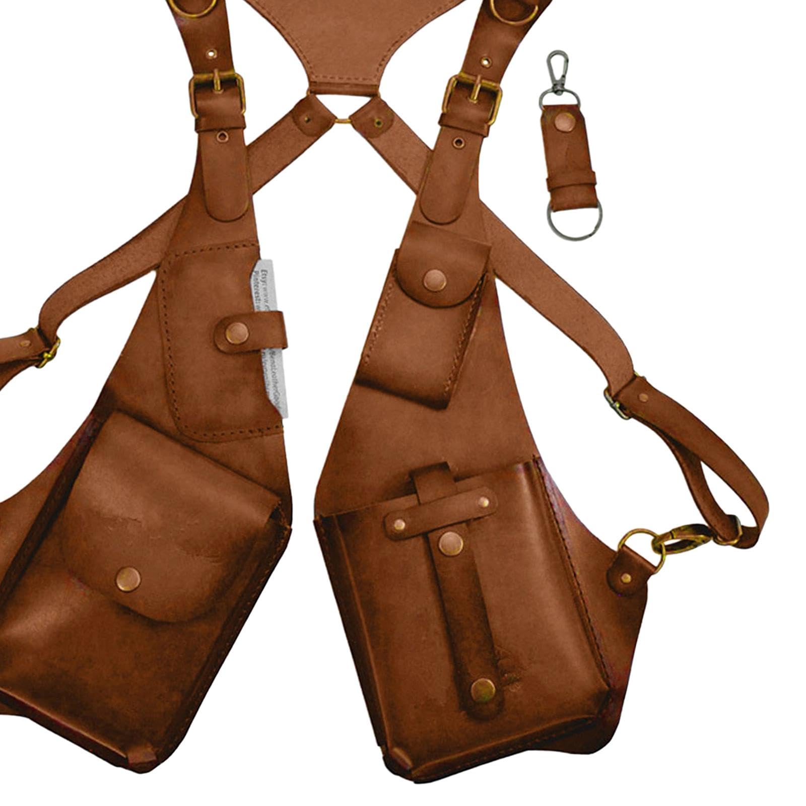 Men's Anti-Theft Crossbody Shoulder Bag - Adjustable PU Leather Strap Wallet Phone Bag for Travel, Hiking & Outdoor Activities