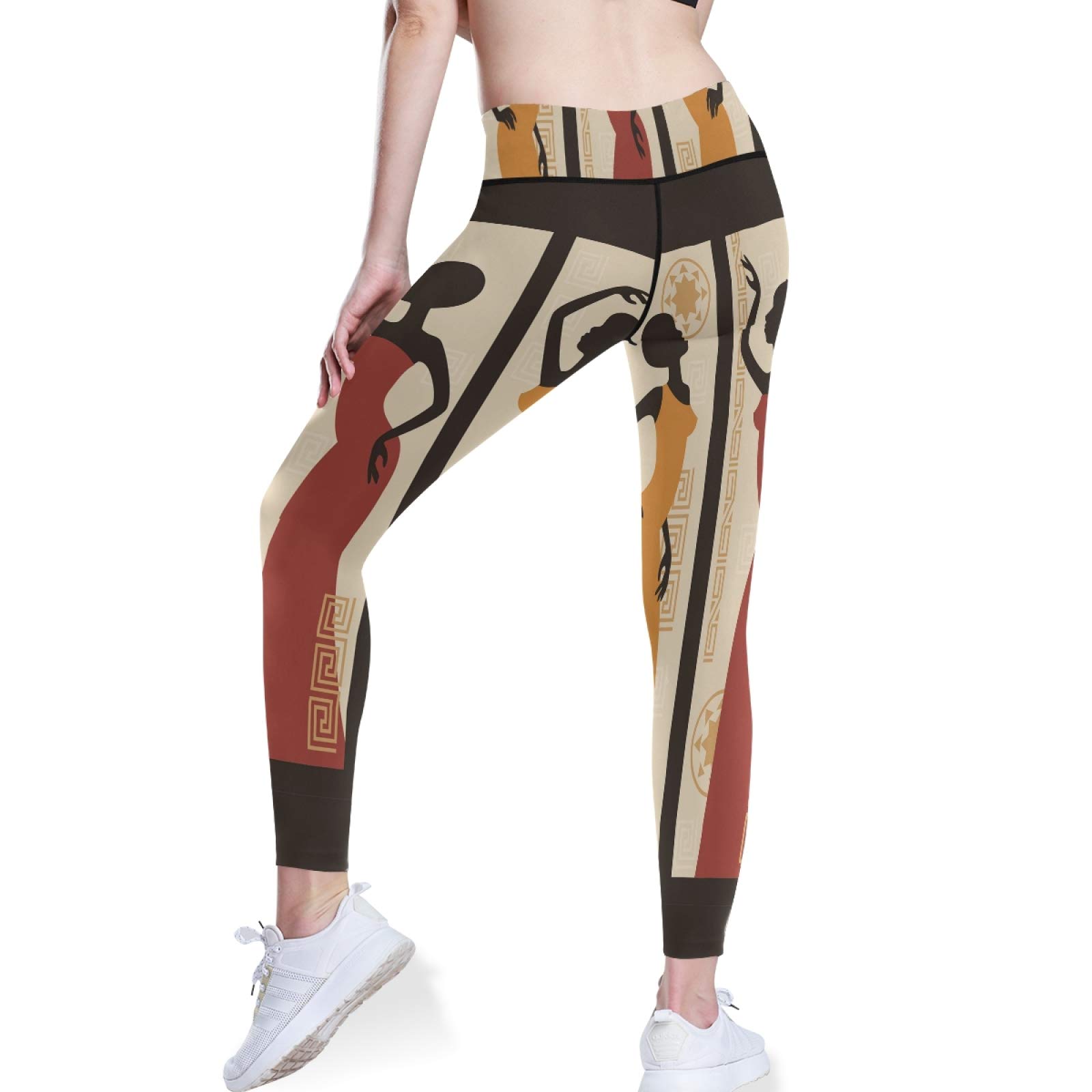 Afro Black Women's High Waist Yoga Pants - Tummy Control Workout Leggings with Pockets for Running & Gym