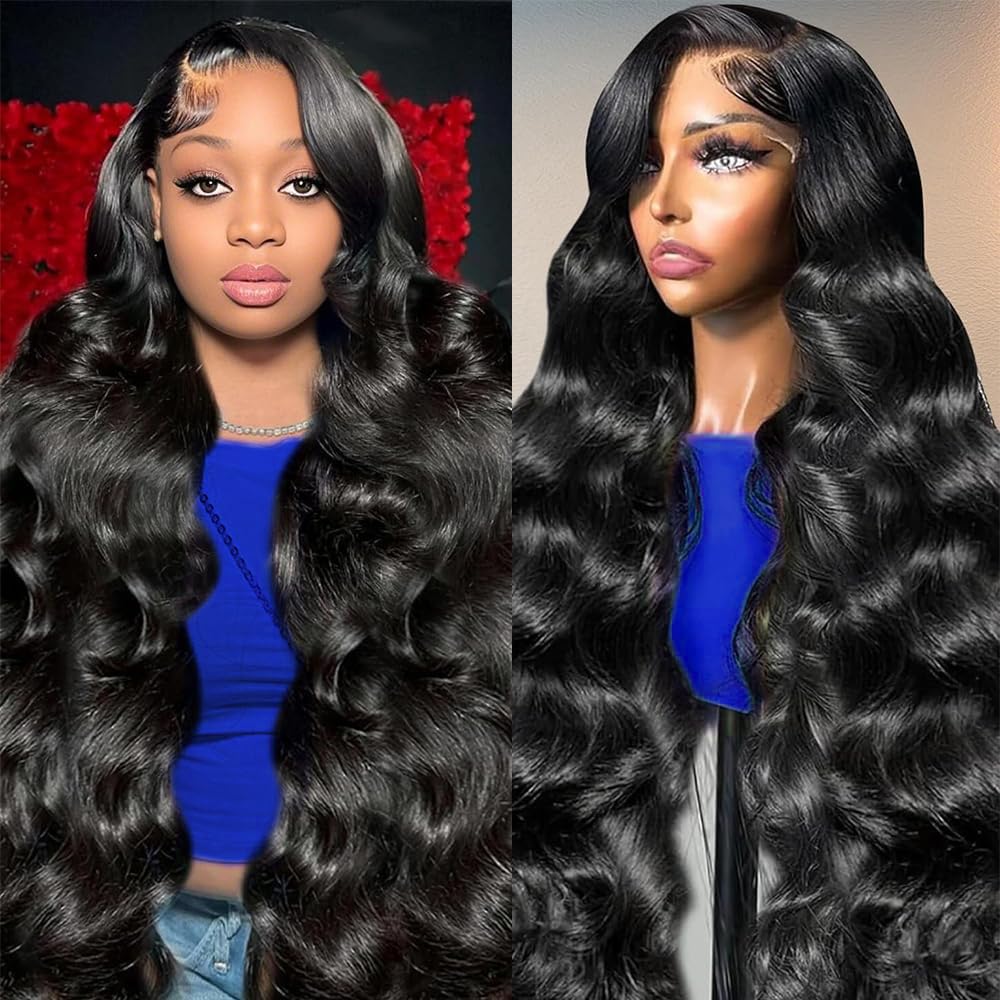 Ainmeys 26inch 13x6 Body Wave Lace Front Wigs Human Hair 250% Density Pre Plucked HD Transparent Lace Frontal Wigs for Black Women - 10A Glueless Wigs with Baby Hair | Perfect for Daily Wear, Parties, Weddings & Special Occasions