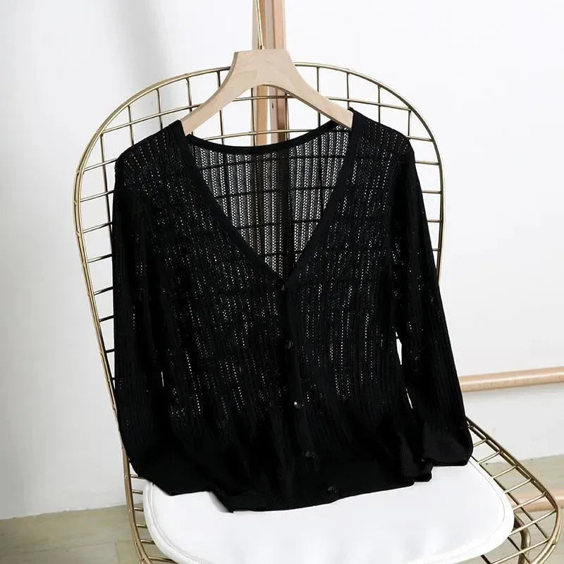 Women's Lightweight Summer Cardigan Sweater - Soft & Breathable Open Front Cover-Up for Beach, Office & Casual Wear