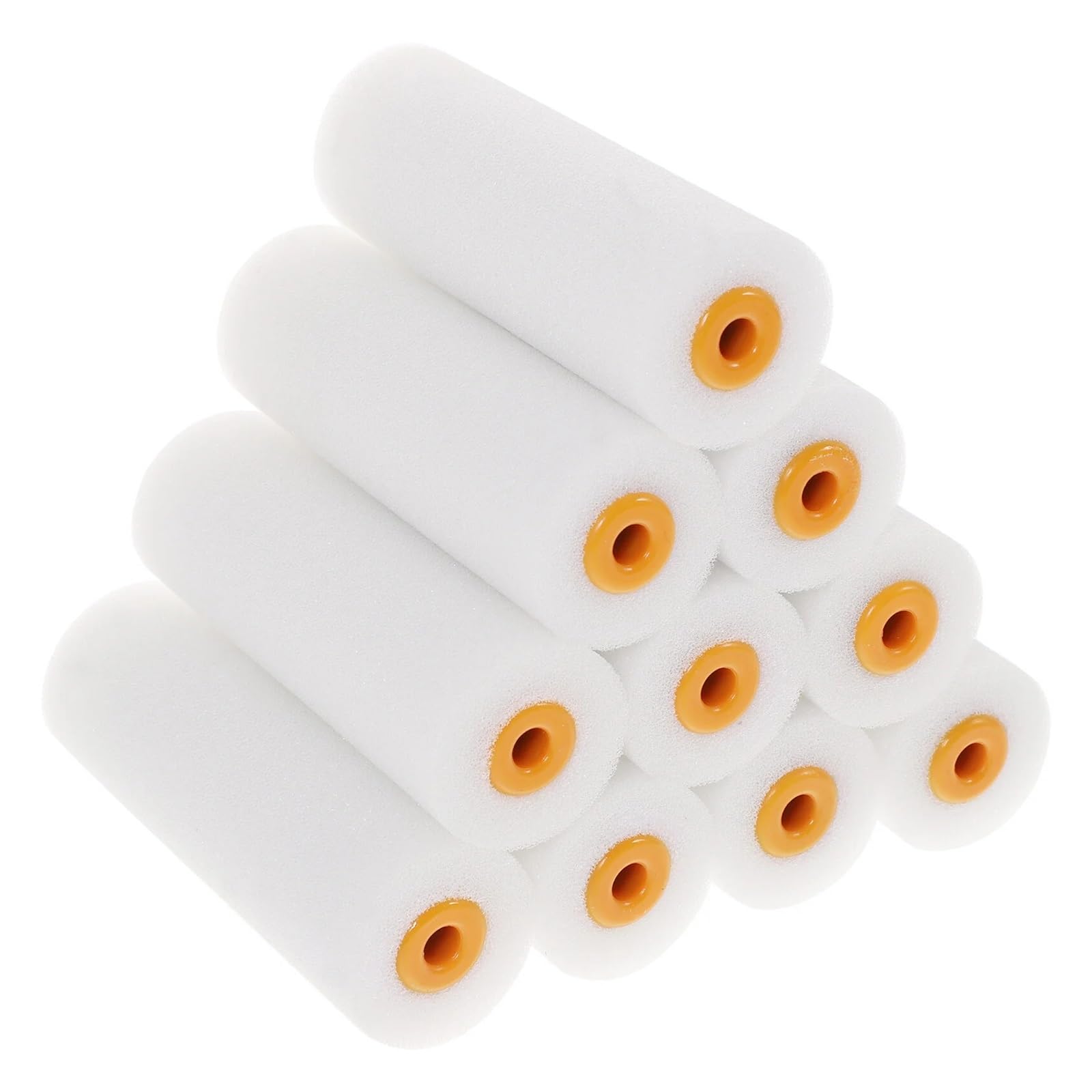10 Pack 4 Inch Foam Roller Covers for Painting - Replacement Foam Roller Pads for Walls, Cabinets, Furniture & DIY Home Projects - Smooth Finish & Easy to Use