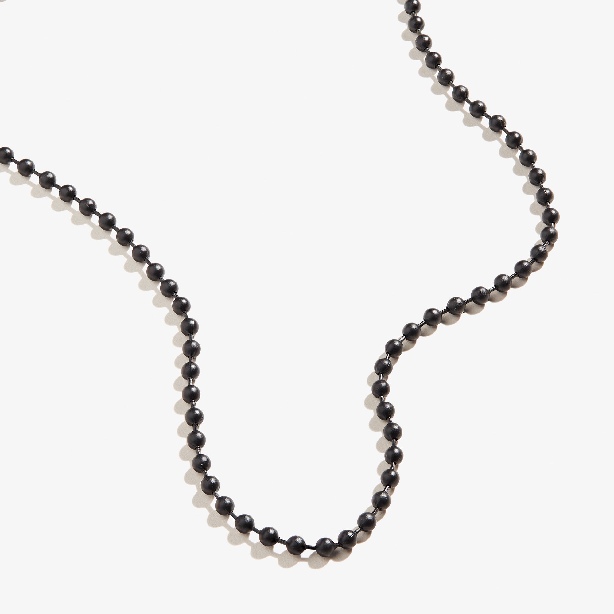 Black Ball Chain Necklace for Men & Women - Durable Stainless Steel Beaded Necklace Jewelry - Perfect for Everyday Wear, Gifts & Fashion Accessories