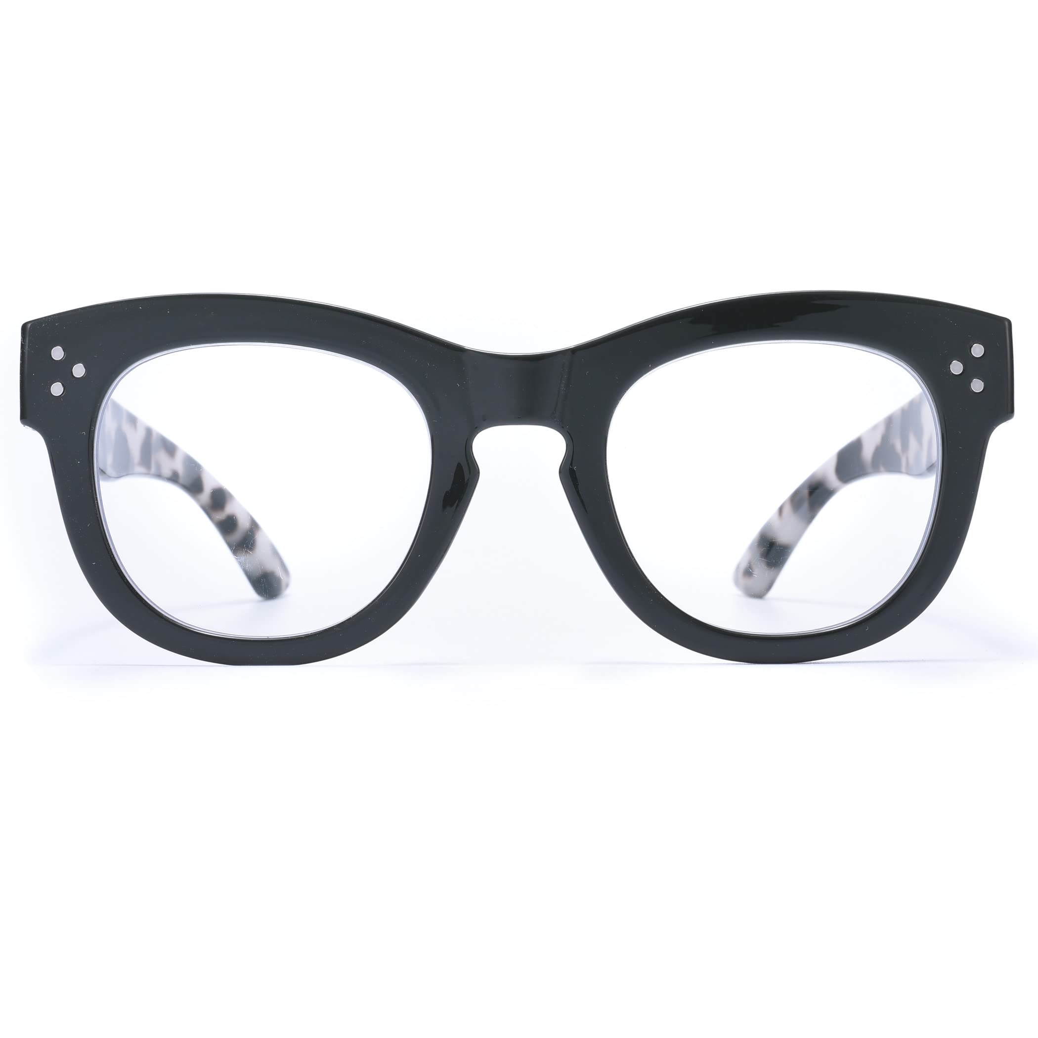 Bullabulling Women's Stardust Oversized Blue Light Blocking Reading Glasses - Computer Readers for Women, Oprah Style - Perfect for Office Work, Screen Time & Reading Books