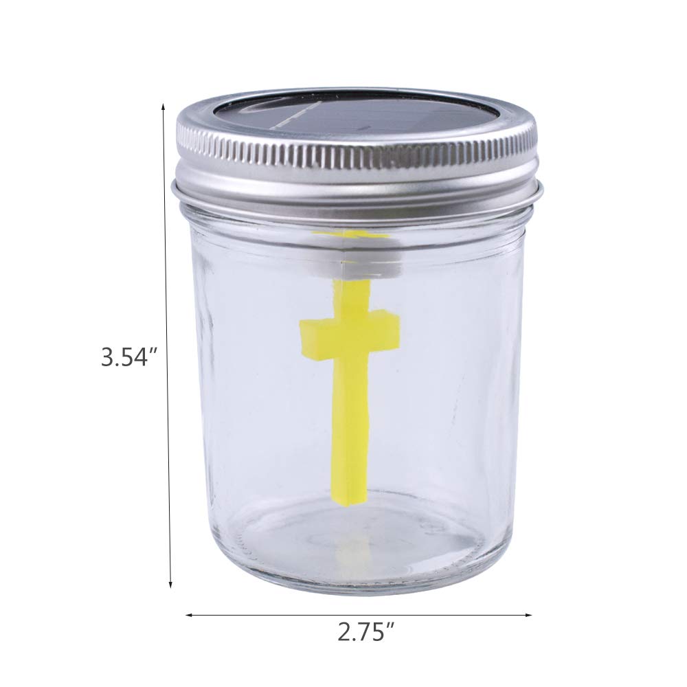 Solar Powered Bottle Lantern - Outdoor Waterproof LED Jar Lights for Garden, Patio, Yard Decor - White Glass Bottle Lights for Christmas Party, Wedding, Camping & Backyard Lighting