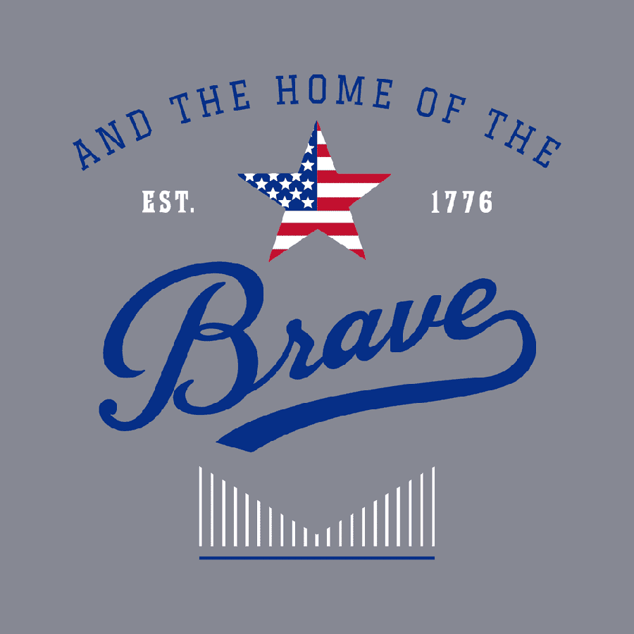Women's Home Of The Brave Boyfriend Fit T-Shirt - Dark Heather Gray | Comfortable Casual Wear for Everyday Outfits & Patriotic Events