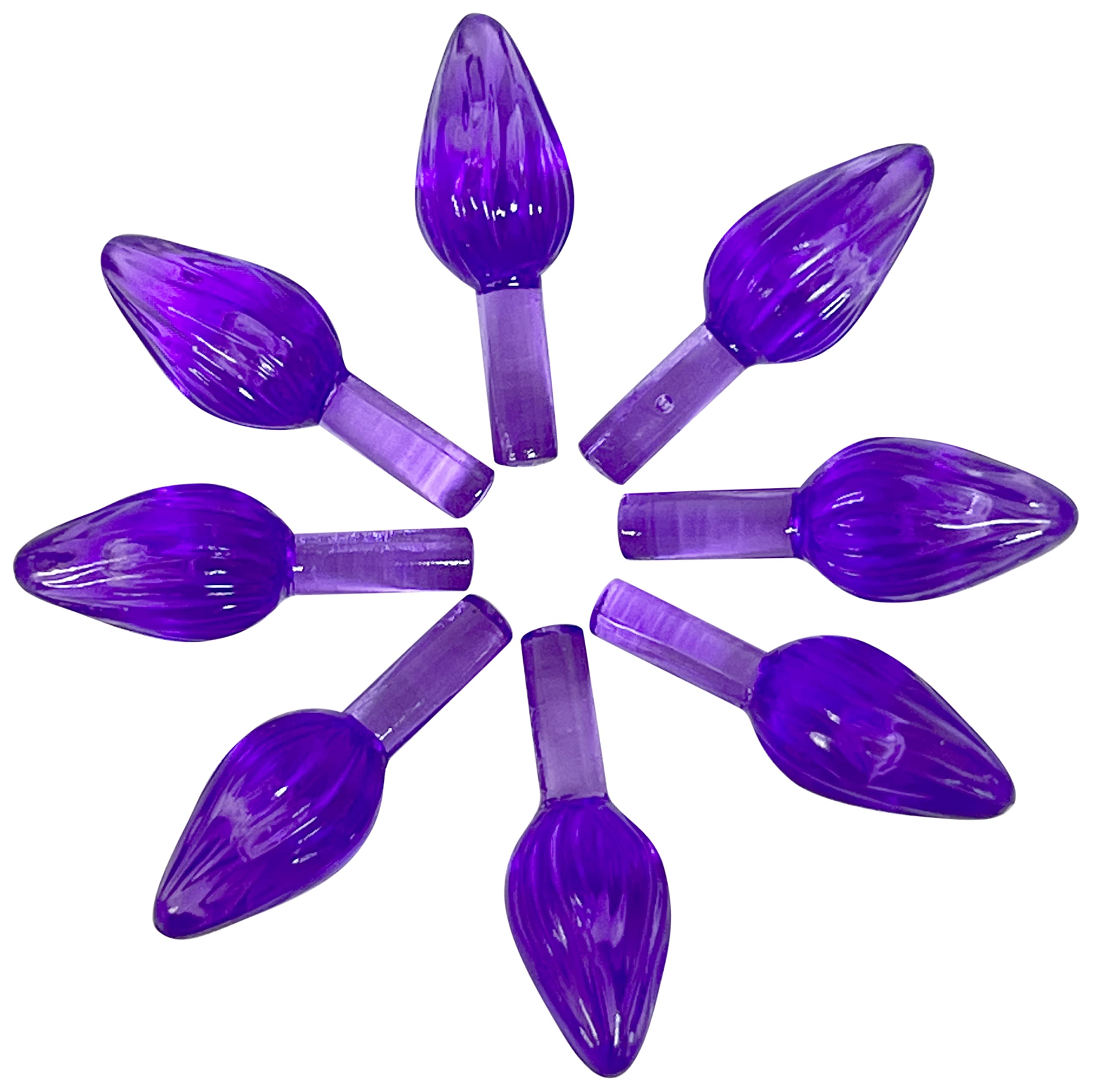 500 Pcs Purple Ceramic Christmas Tree Lights - Small Twist-Style Holiday Decor for Vintage or Modern Christmas Trees | Perfect for Indoor/Outdoor Decorations, Holiday Parties & Festive Home Displays