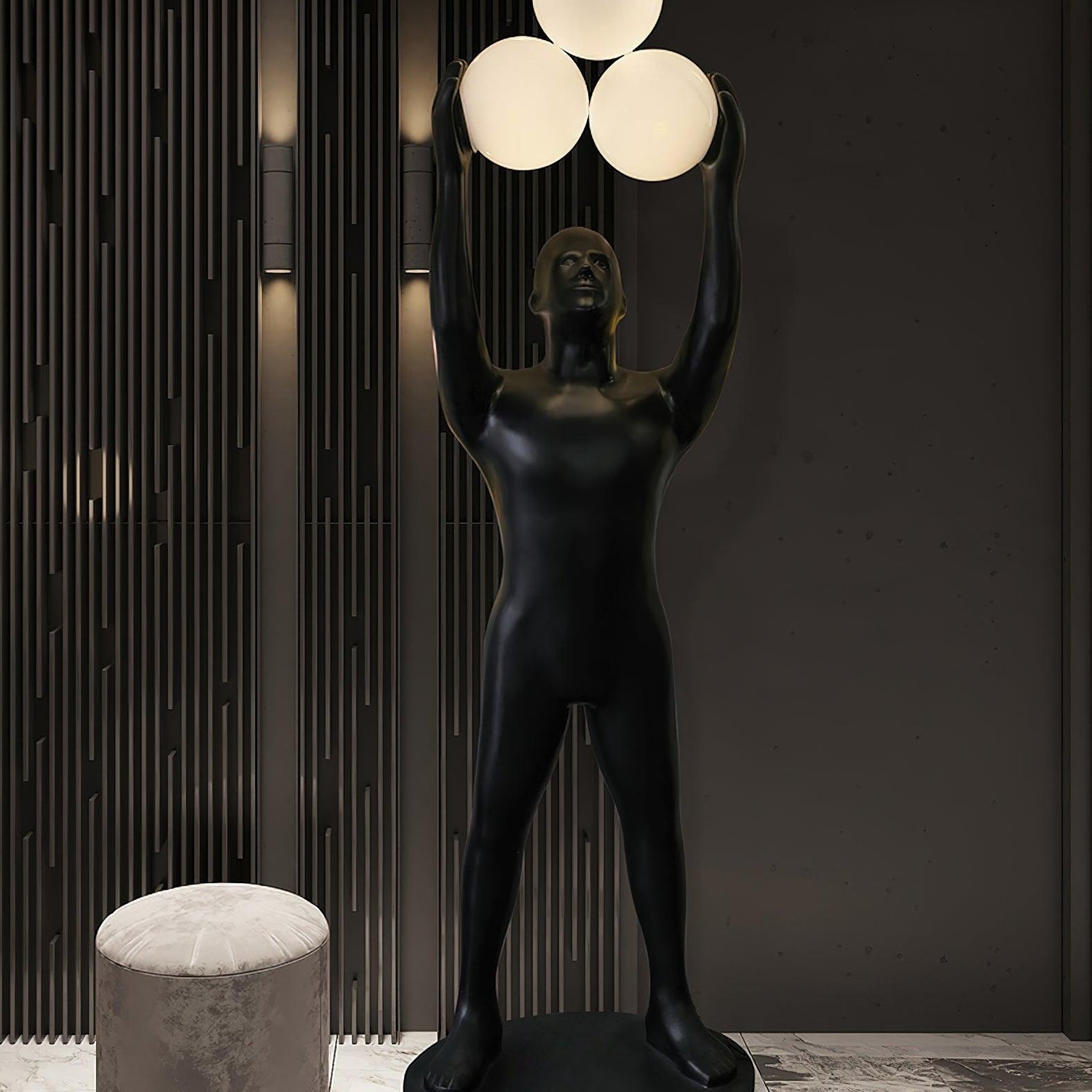 Enlightened Figure Sculptor Floor Lamp - Modern Home Decor Lighting for Living Room, Bedroom & Office - Perfect for Reading, Relaxing & Creating Ambiance