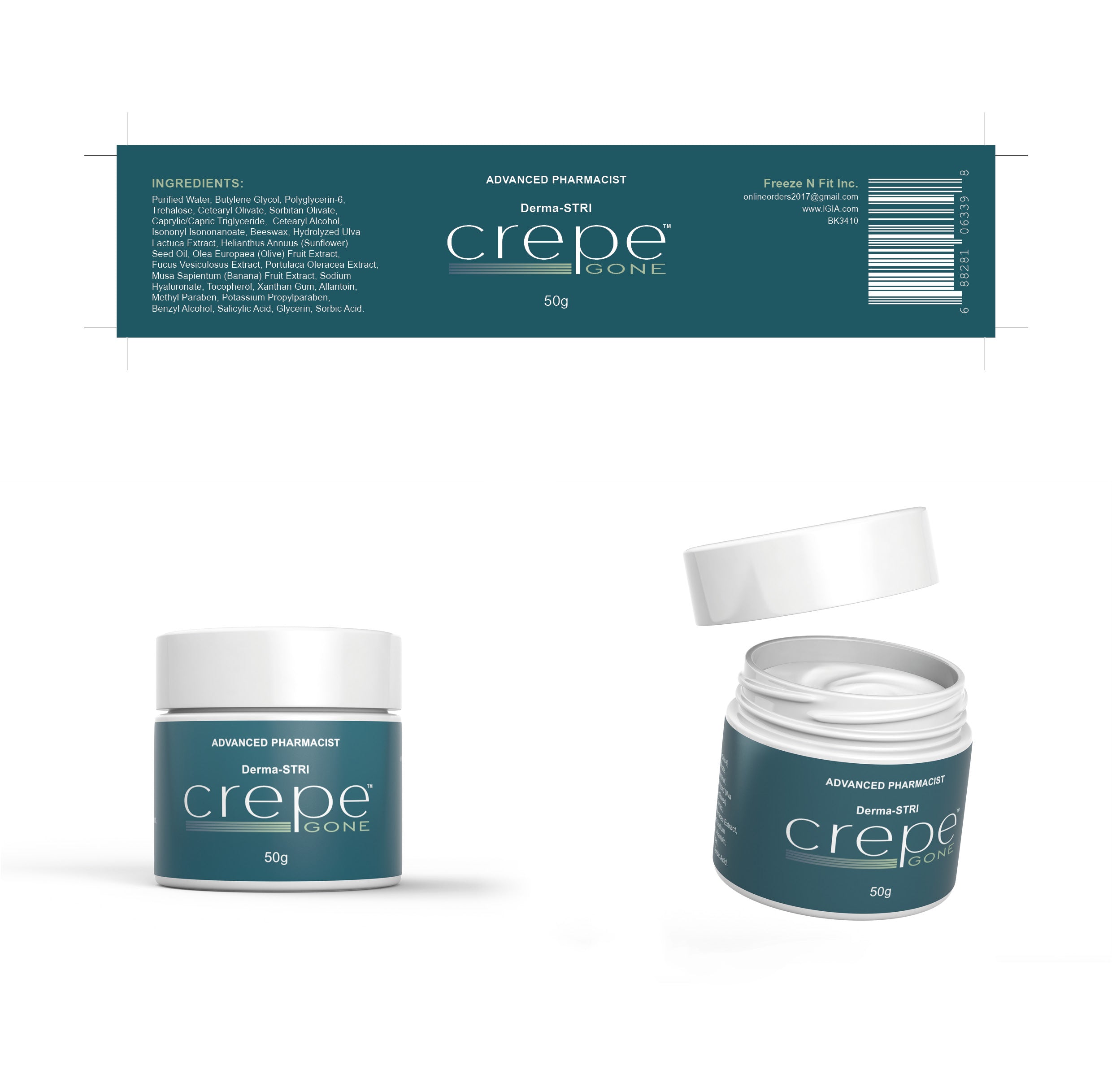 Crepe Gone Facial Souffle Anti-Aging Skin Cream - Wrinkle Reducing & Firming Treatment for Face & Neck - Perfect for Night Routine & Mature Skin Care