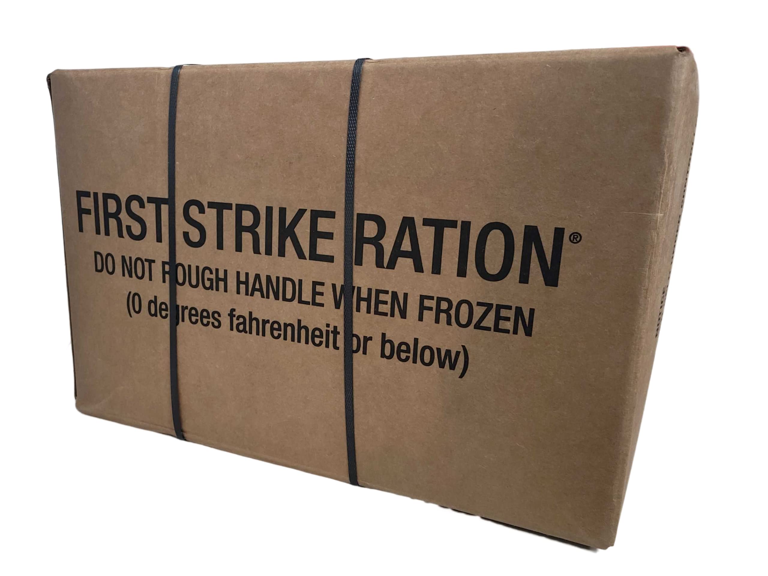 First Strike Ration MRE - 3 Meals in 1 Ration (Inspection/Test Date 06/2020) - 9 Rations per Case - Emergency Food Supply for Camping, Hiking & Survival Preparedness