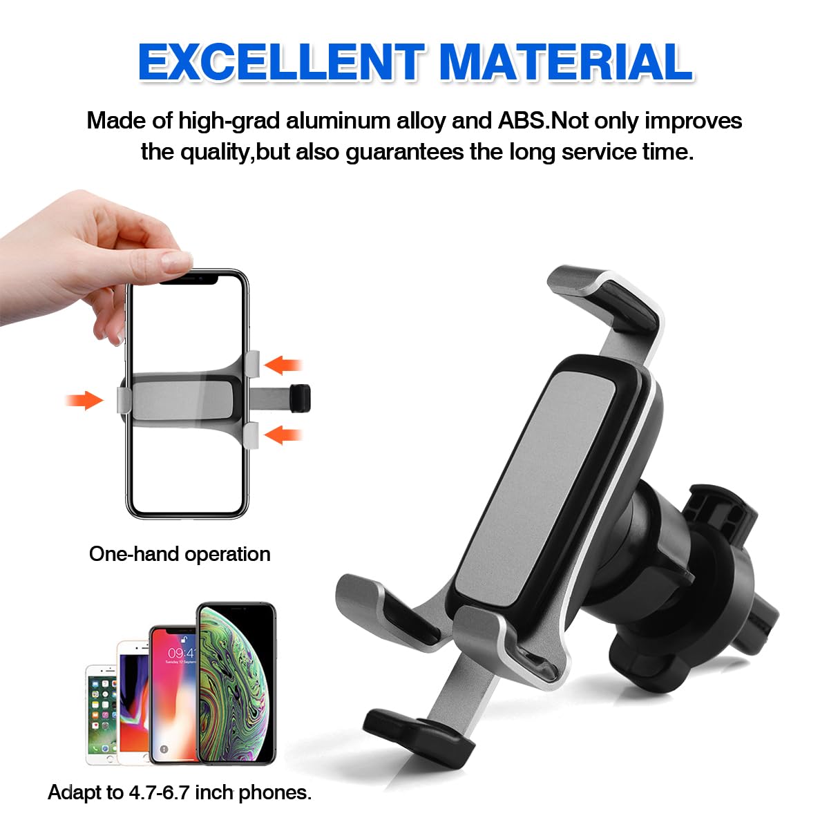 **Autorder Universal Car Phone Holder for Honda Accord 2018-2022 - Air Vent Mount with 360° Rotation, Hands-Free Clip for Secure Phone Mounting - Perfect for GPS Navigation & Safe Driving**