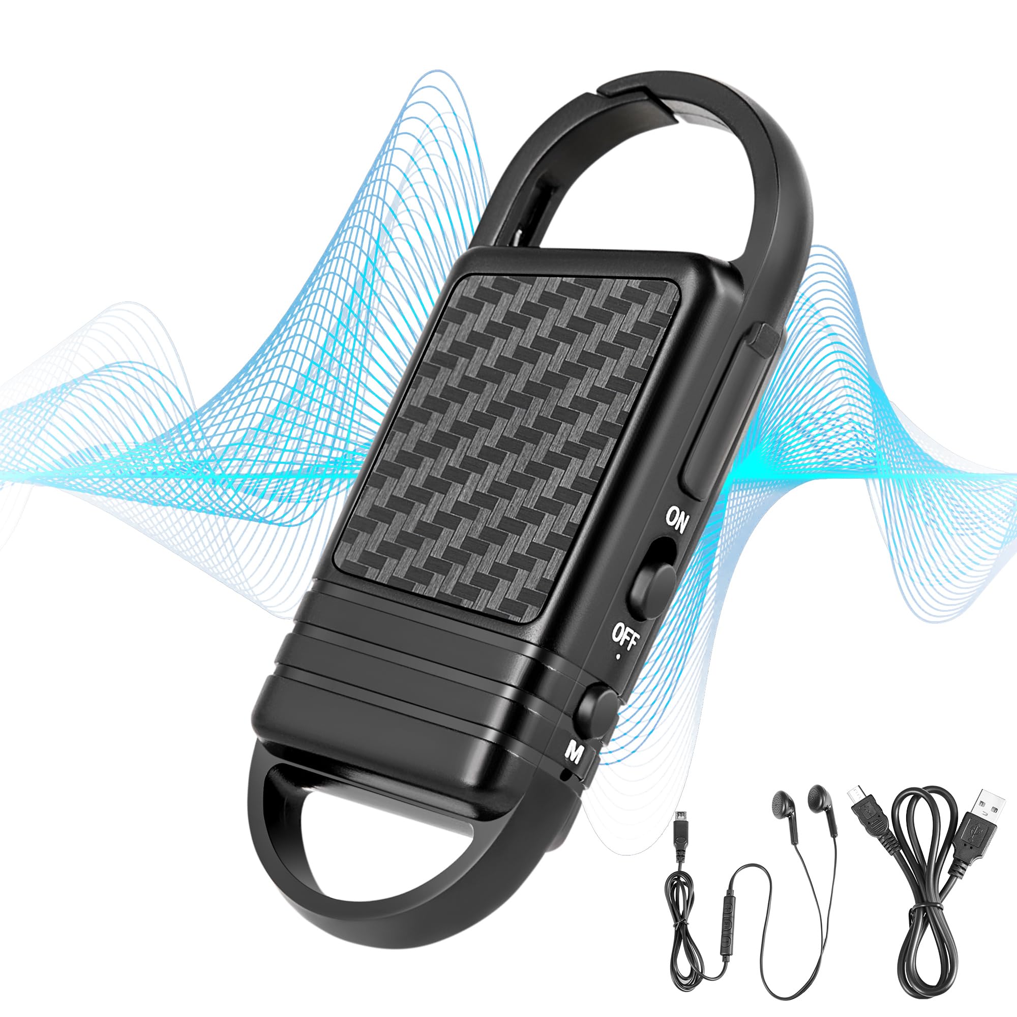 64GB Digital Voice Recorder - Portable MP3 Audio Recorder with 7-Level Sensitivity Adjustment, 800 Hours Recording Time | Perfect for Meetings, Lectures, Interviews & Note-Taking