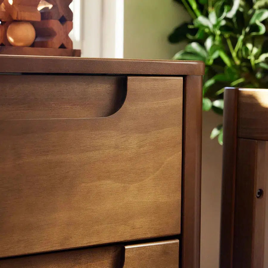 Babyletto Yuzu 6-Drawer Changing Table Dresser in Natural Walnut - Perfect Nursery Storage for Diapers & Baby Clothes