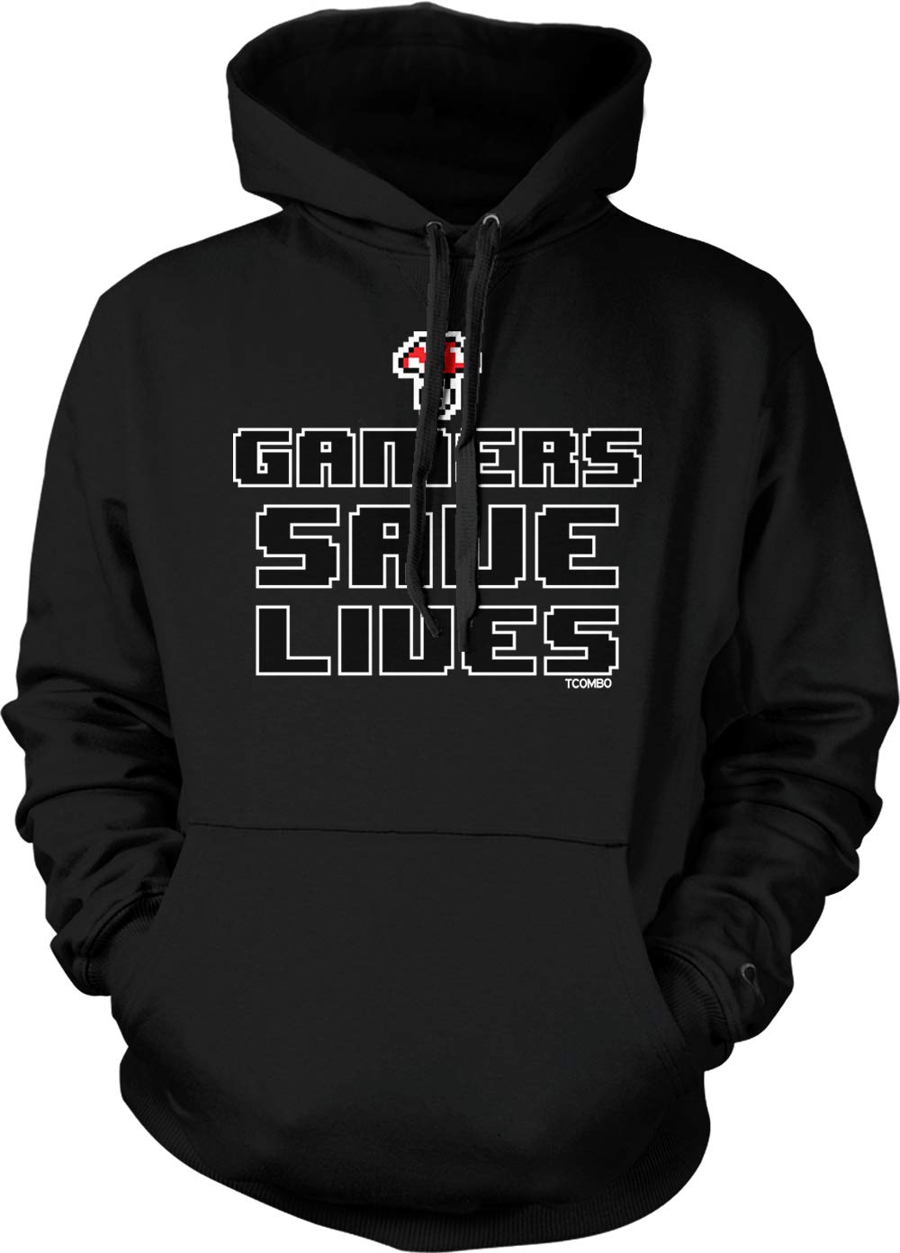 Tcombo Gamers Save Lives - Mushroom Video Game Unisex Hoodie Sweatshirt for Gaming Enthusiasts & Casual Wear