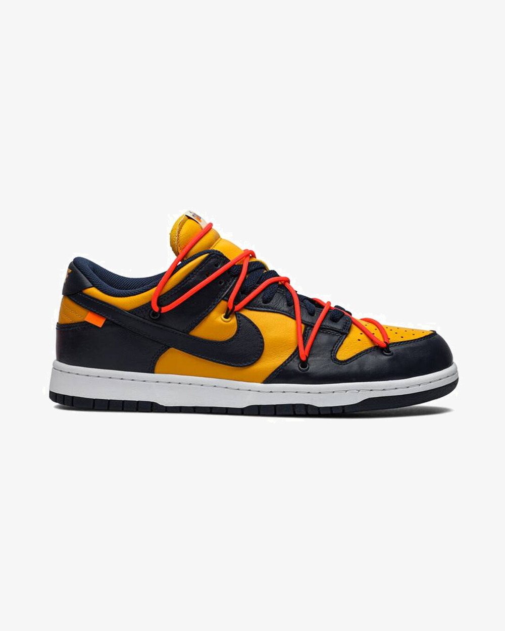 Nike x Off-White Dunk Low Michigan Navy Sneakers - Limited Edition Collaboration Shoes for Men & Women - Perfect for Streetwear, Casual Outfits & Sneaker Collectors