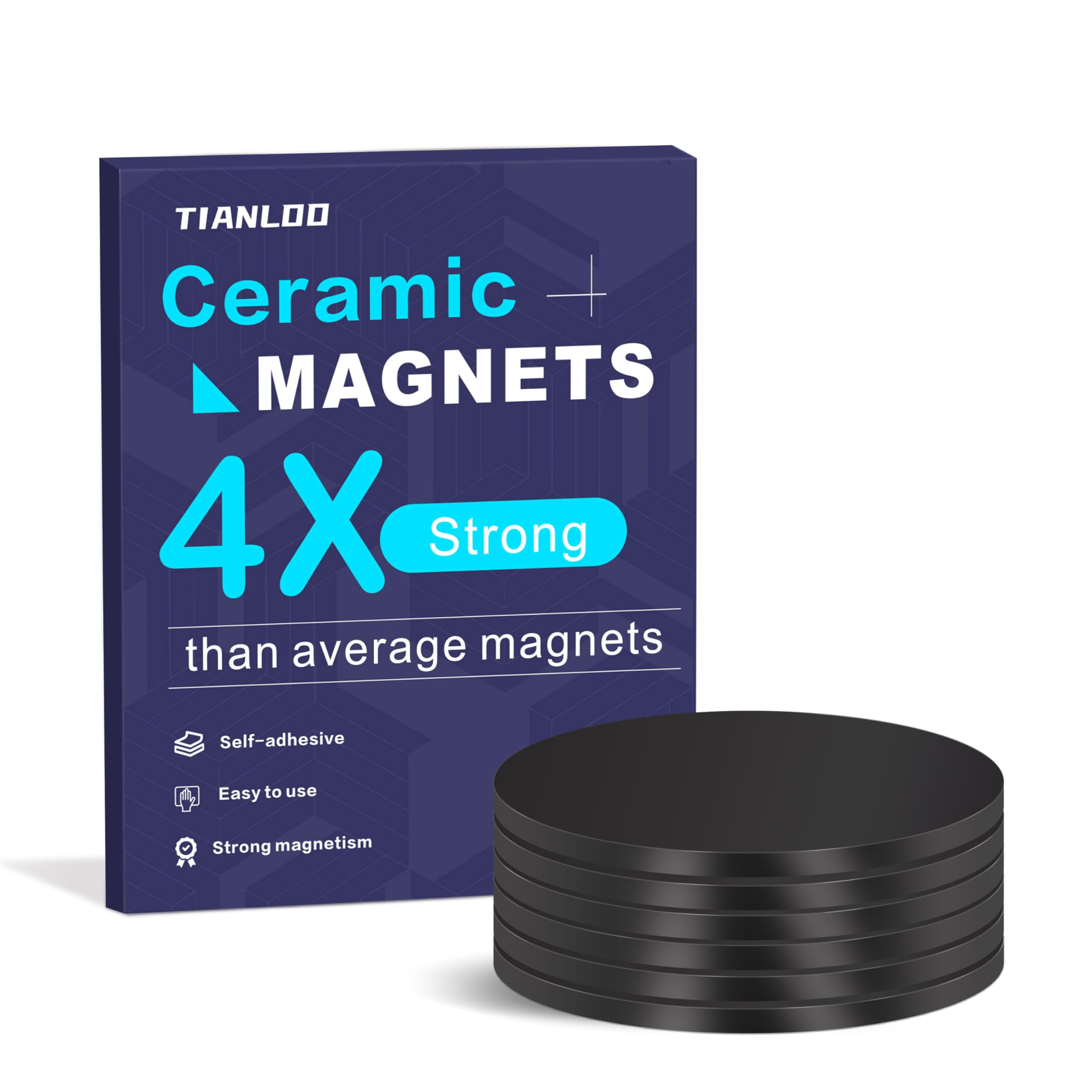 Strong Adhesive Backed Ceramic Magnets (1.6