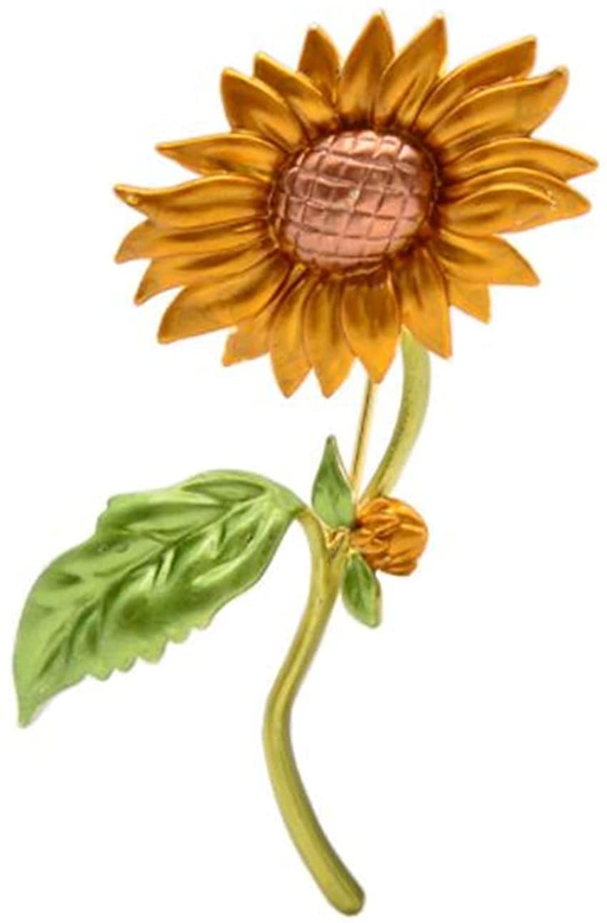 Stylish Yellow Sunflower Enamel Brooch Pin - Fashion Accessory for Women & Girls - Perfect Gift for Jackets, Lapels & Backpacks - Great for Parties, Weddings & Everyday Wear