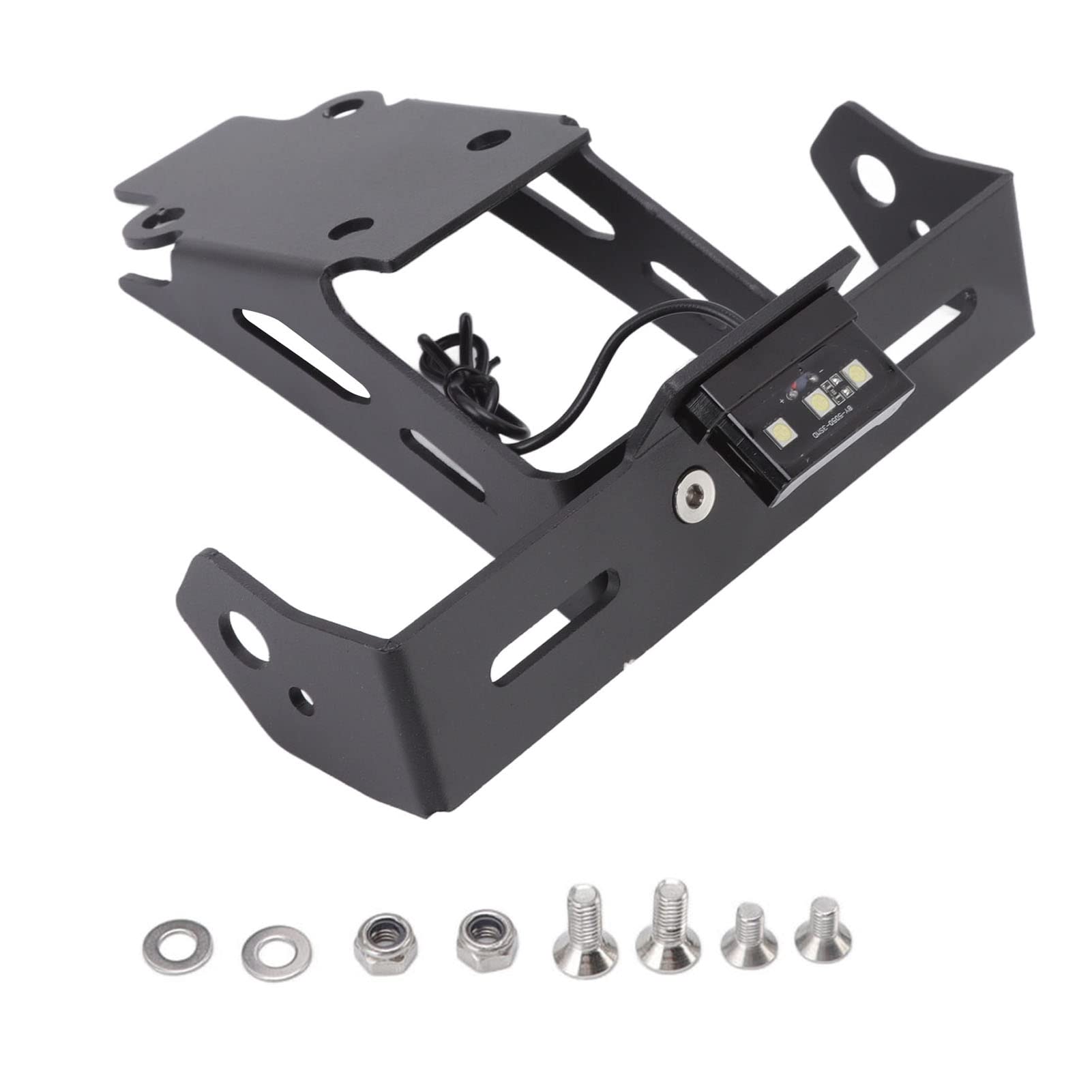 Fydun LED Motorcycle License Plate Bracket Holder with Tail Light - Compatible with Suzuki GSXS 1000 2022 & Up Models - Durable Rear Mount for Night Riding Safety & Street Legal Compliance