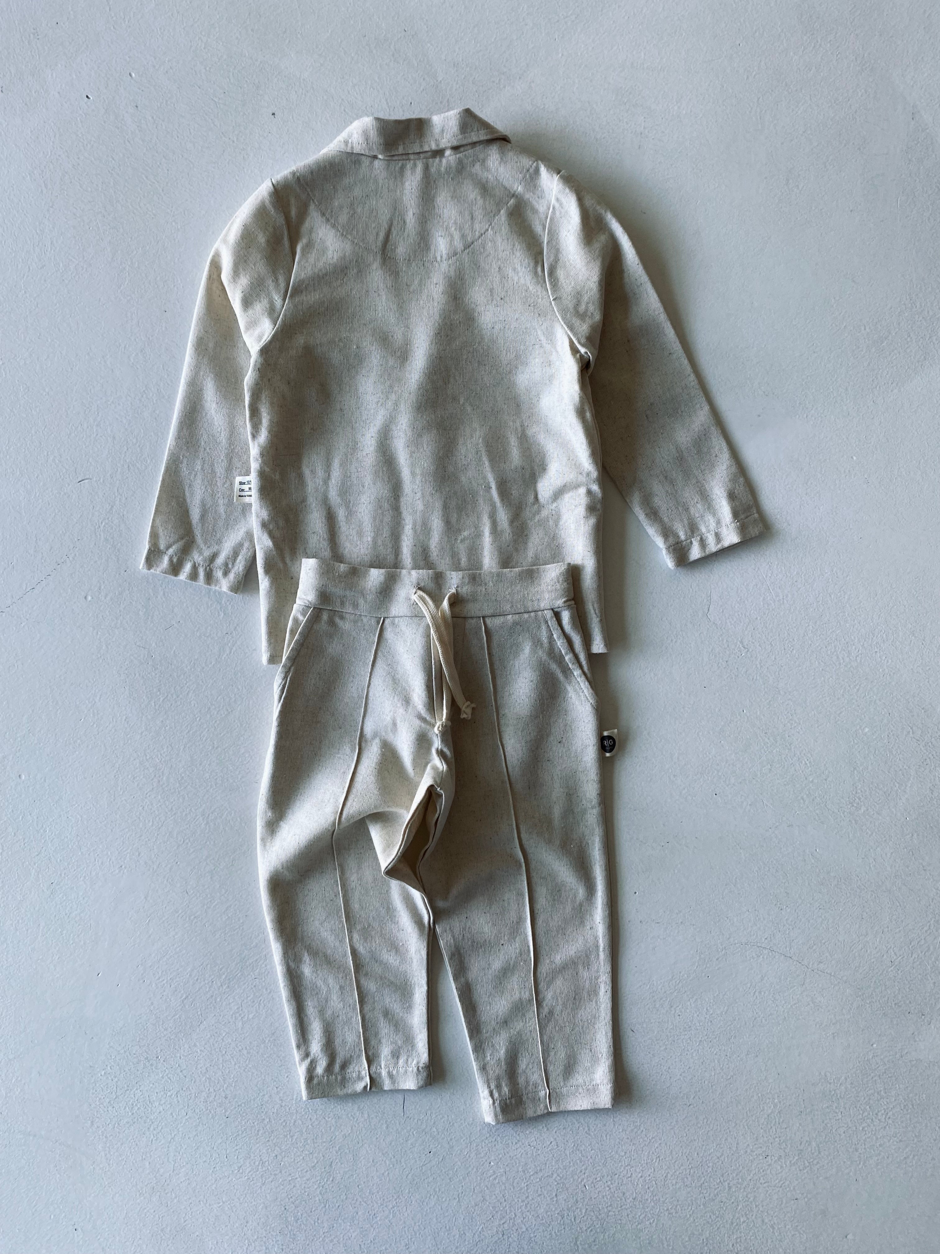 Baby Linen 3-Piece Suit Set - Soft & Breathable Outfit for Newborns & Infants - Perfect for Summer, Photos & Special Occasions