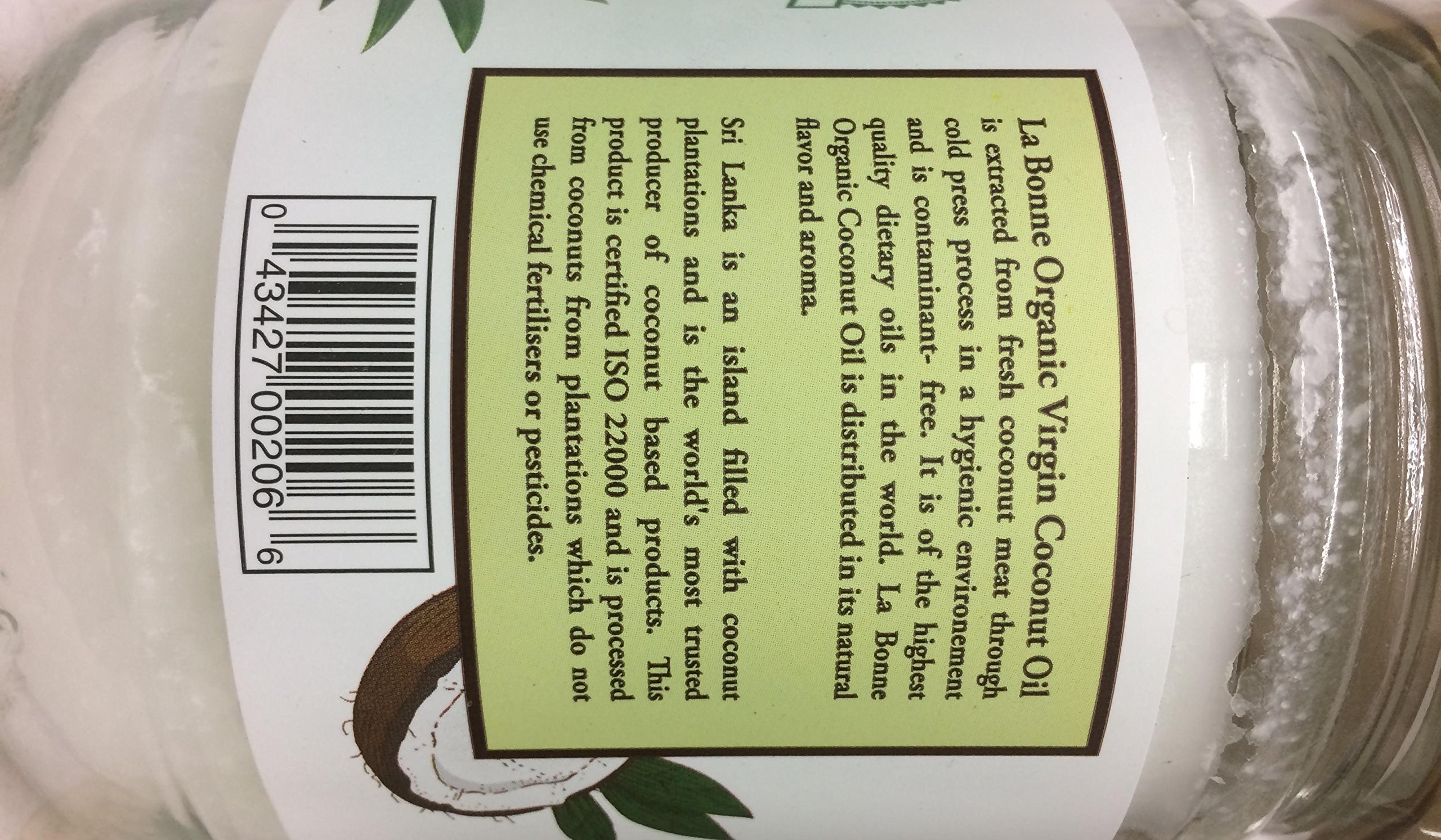 Organic Virgin Coconut Oil - 16 Oz (Pack of 1) by LaBonne | Cold-Pressed, Unrefined, USDA Certified | Perfect for Cooking, Baking, Skin & Hair Care
