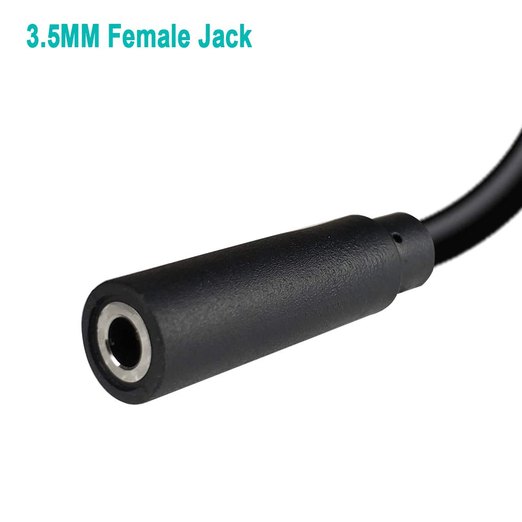 3 Pack 3.5mm Female Jack to Bare Wire Open End TRS Stereo 1/8