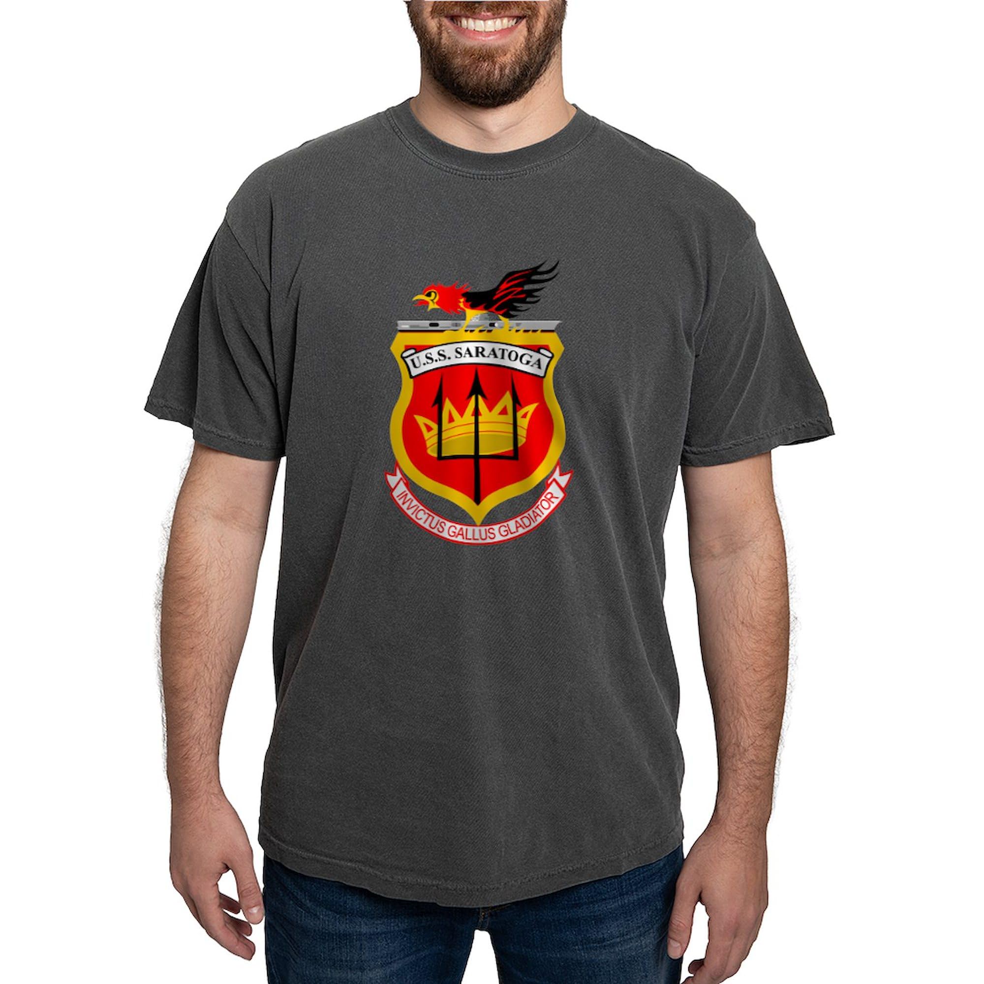 USS Saratoga CV-60 Navy T-Shirt for Men | Comfort Colors® Premium Cotton Tee | Military Veteran & Patriotic Apparel for Navy Veterans Day & 4th of July Celebrations