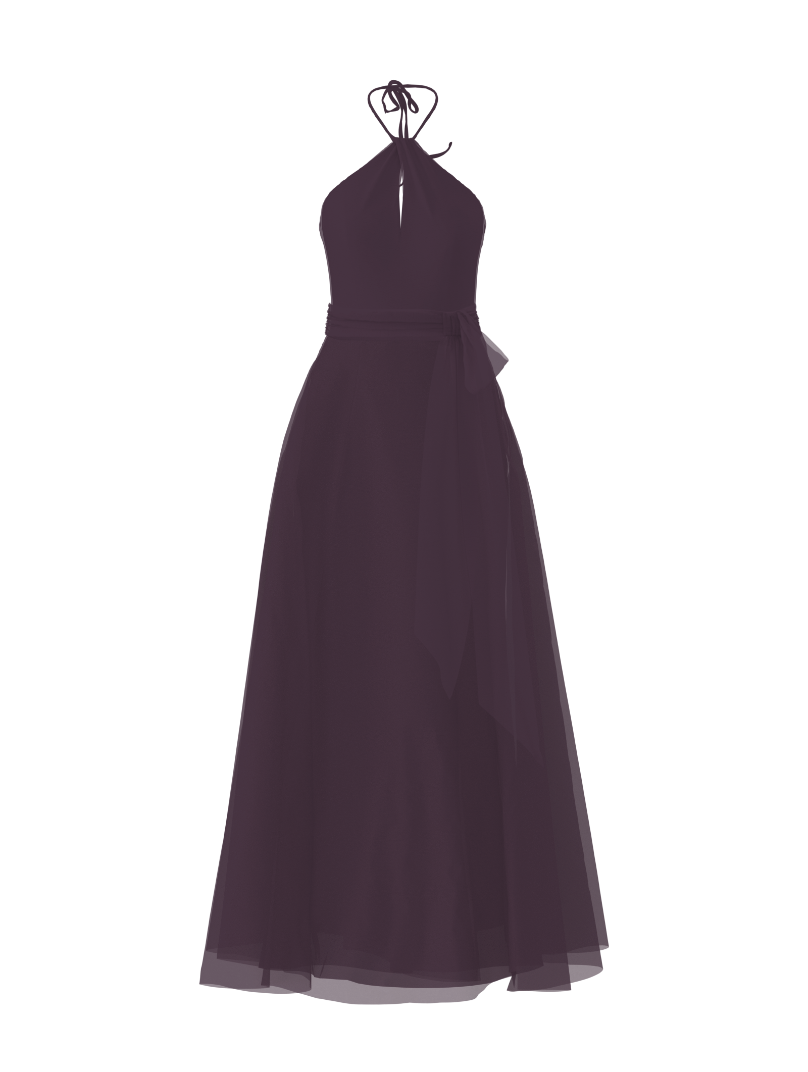 Colby Bodice & Cerisa Skirt Set with Sash Belt in Plum - Elegant Women's Outfit for Parties, Weddings & Special Occasions