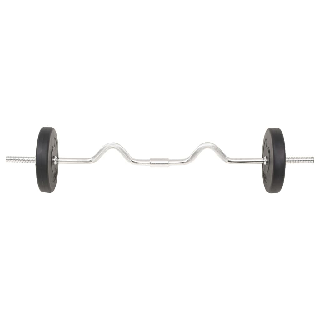 vidaXL Barbell and Dumbbell Set - 66.1 lb Free Weights for Home Gym, Strength Training Equipment for Men & Women - Perfect for Weightlifting, CrossFit, and Full-Body Workouts