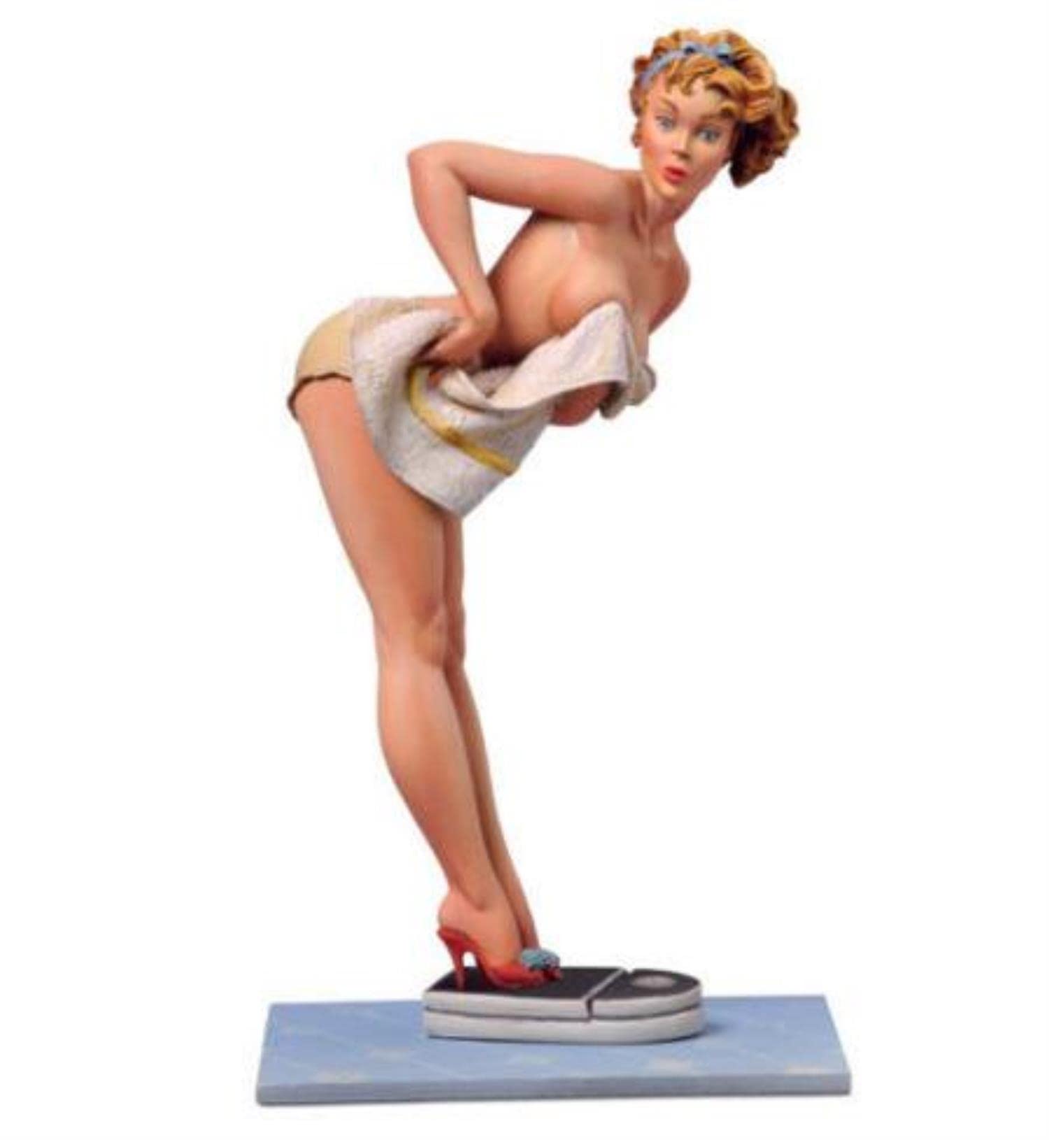 LIANGFANG 1/22 80mm Weight Watcher Pin Up Girl Resin Model Kit - DIY Unassembled Unpainted Figure for Collectors & Hobbyists | Perfect for Model Building, Painting Projects & Home Decor