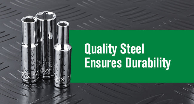 1/2 Inch Drive 11-Piece 6-Point Metric Deep Chrome Socket Set - Perfect for Automotive Repairs, DIY Projects, and Professional Mechanics