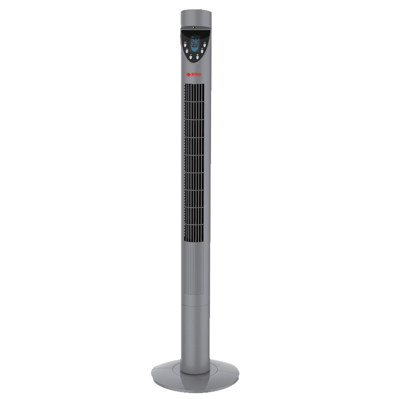 SFT1719 Remote Control Slim Tower Fan - Quiet Oscillating Cooling Fan for Home, Office & Bedroom - Energy Efficient Air Circulator with 3 Speed Settings