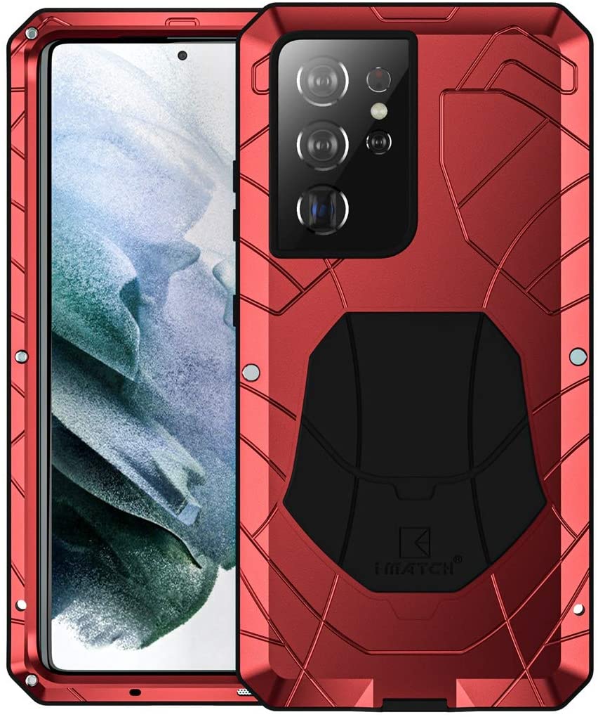 Premium Aluminum Metal Case for Samsung Galaxy S21 Ultra - Slim Protective Cover with Shock Absorption | Perfect for Outdoor Activities, Travel & Daily Use