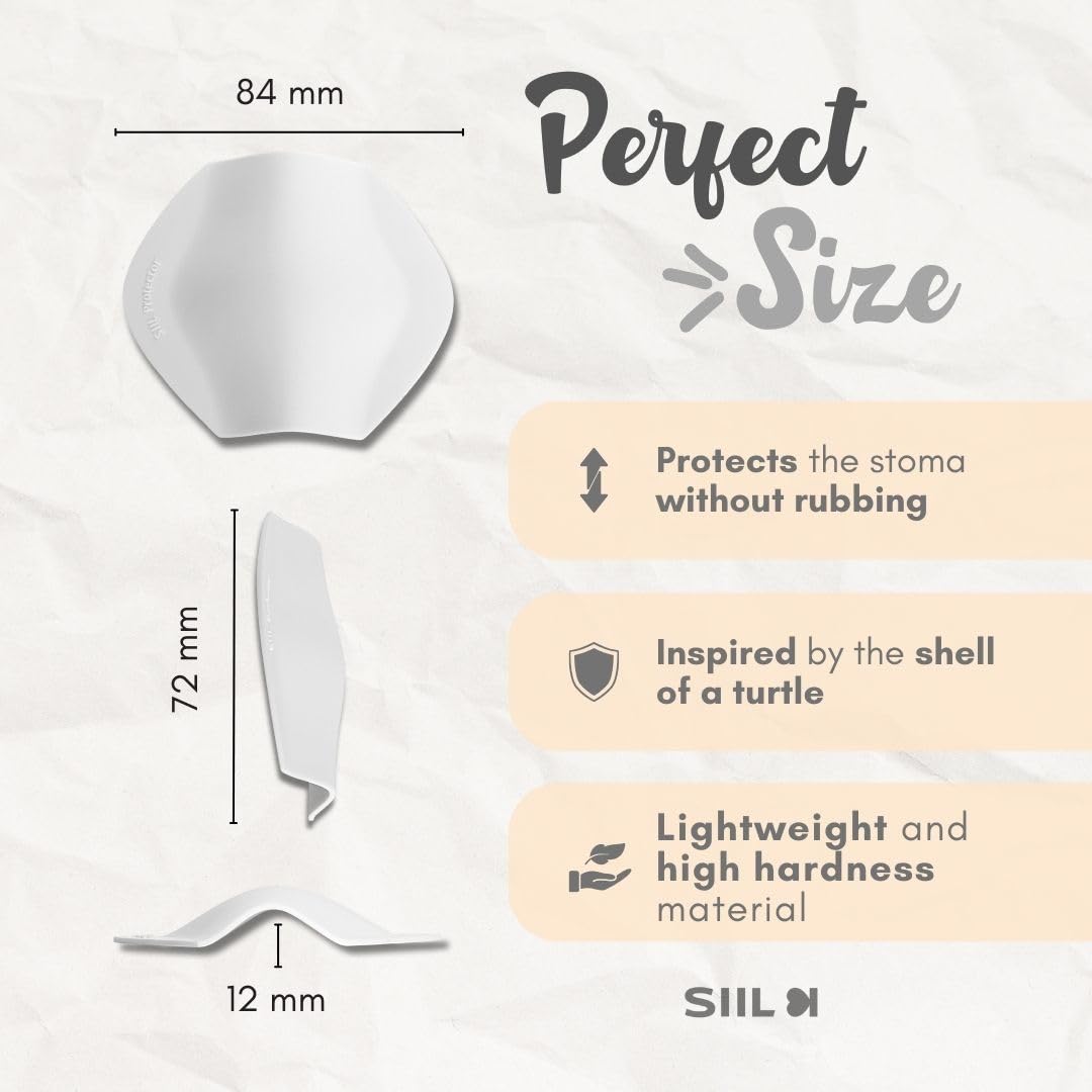 SIIL Stoma Guard Shield for Ostomy Bags - Protective Cover for Colostomy & Ileostomy Supplies | Stoma Protector for Comfort & Security | Ideal for Swimming, Sports & Daily Activities
