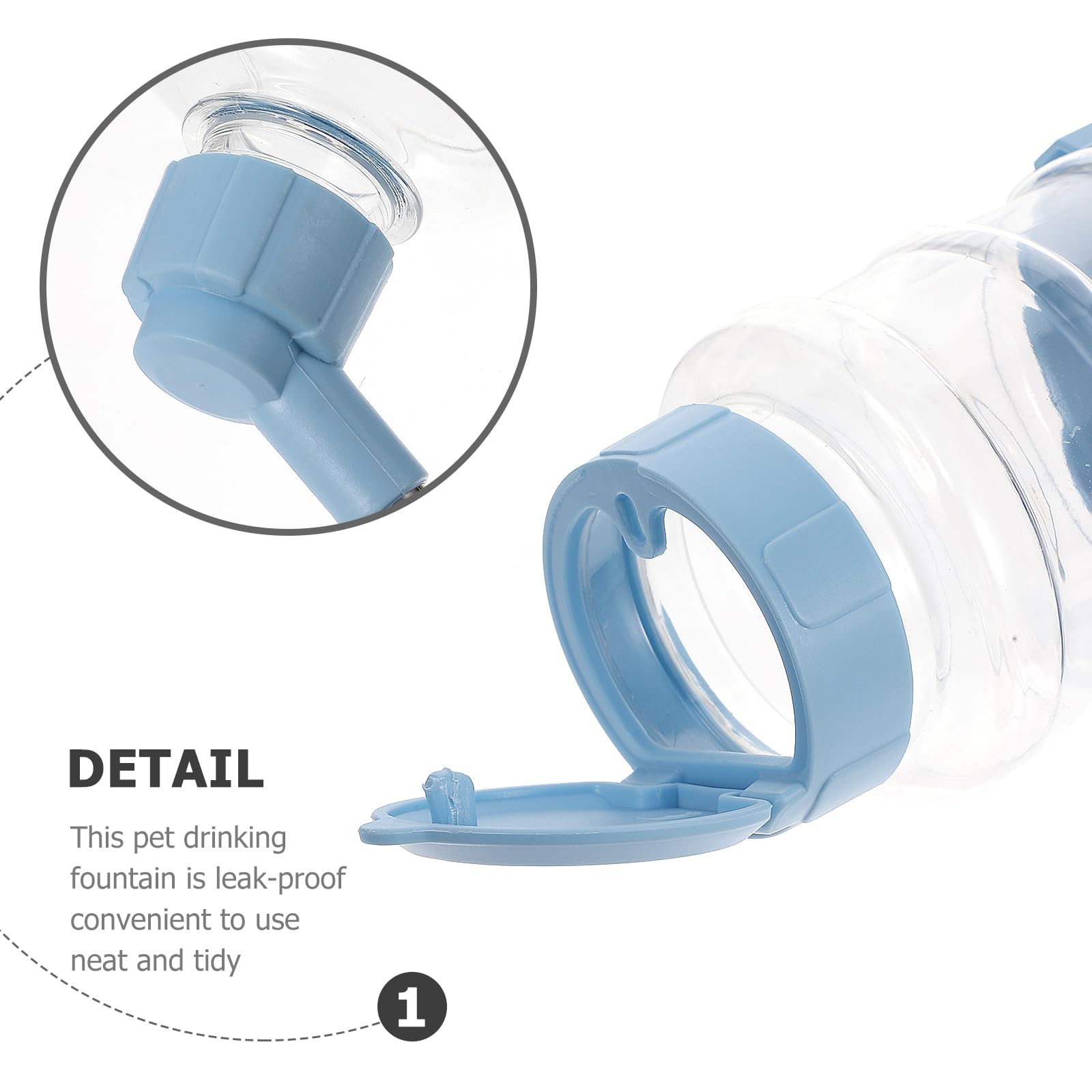 TEHAUX 16oz (473ml) Portable Pet Water Bottle Dispenser - Leak-Proof Travel Water Feeder for Dogs & Cats, Sky Blue - Perfect for Hiking, Camping & Outdoor Adventures