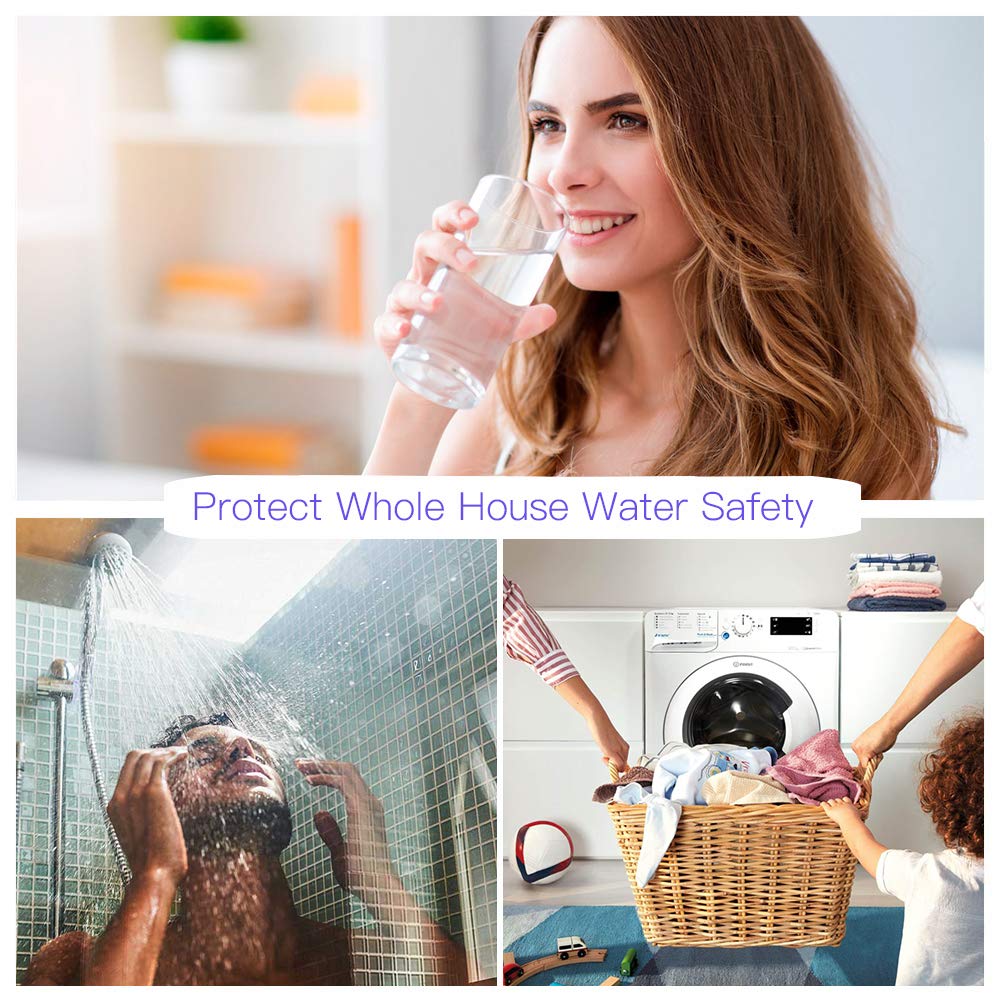 HQUA-TWS-12 Whole House UV Water Purifier System - 12GPM Ultraviolet Water Filter with Extra UV Lamp & Quartz Sleeve (120V) - Eliminates Bacteria & Viruses for Clean, Safe Drinking Water - Ideal for Homes, Farms, and Off-Grid Living