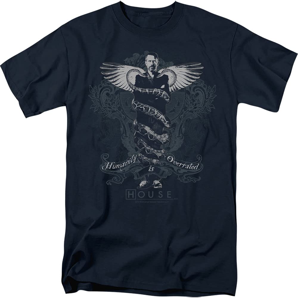 House Humanity is Overrated Unisex Adult T-Shirt | Funny Sarcastic Graphic Tee for Men & Women | Perfect for Casual Wear, Gifts & Pop Culture Fans