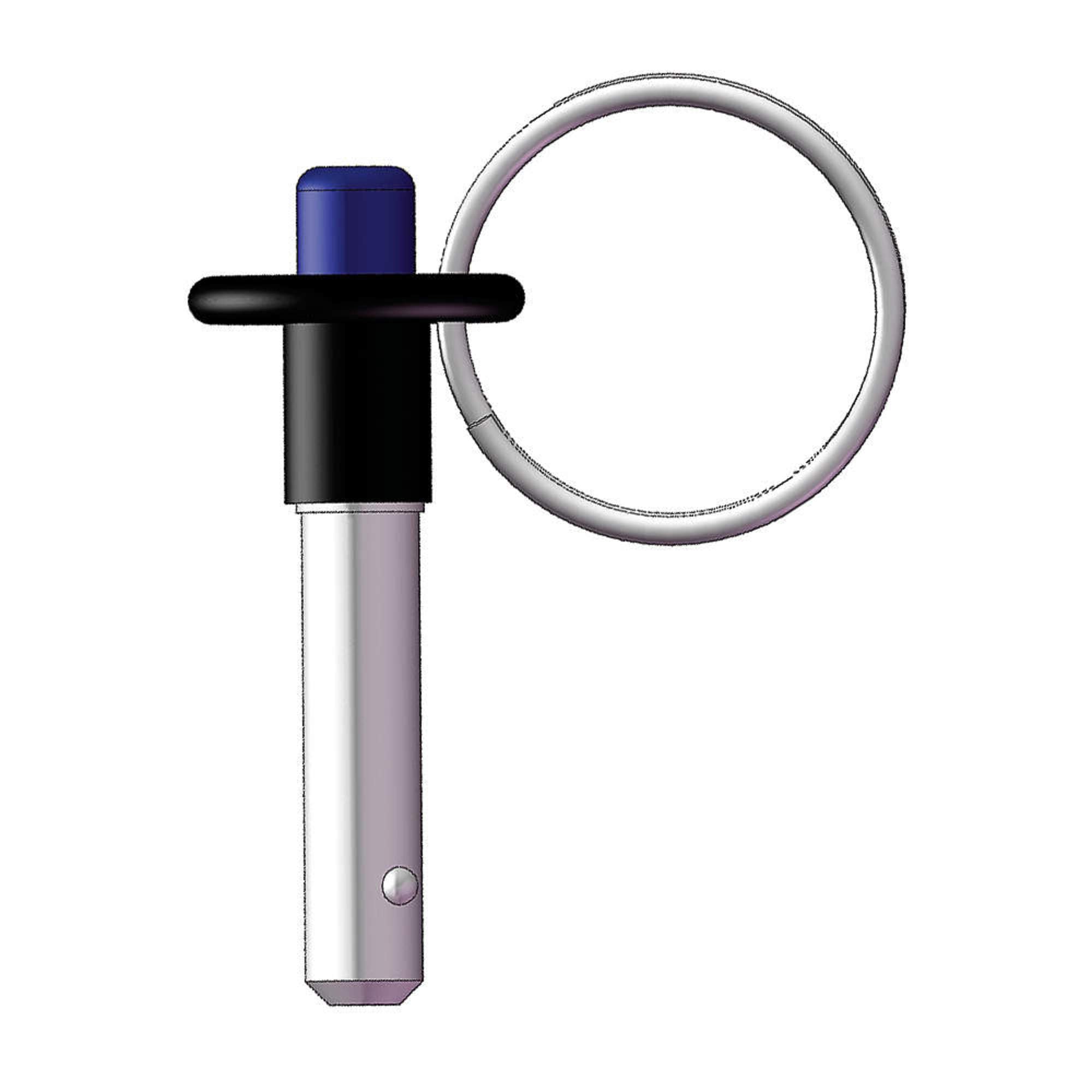 Stainless Steel Button Handle Lock Pin with Ring - 3-1/2