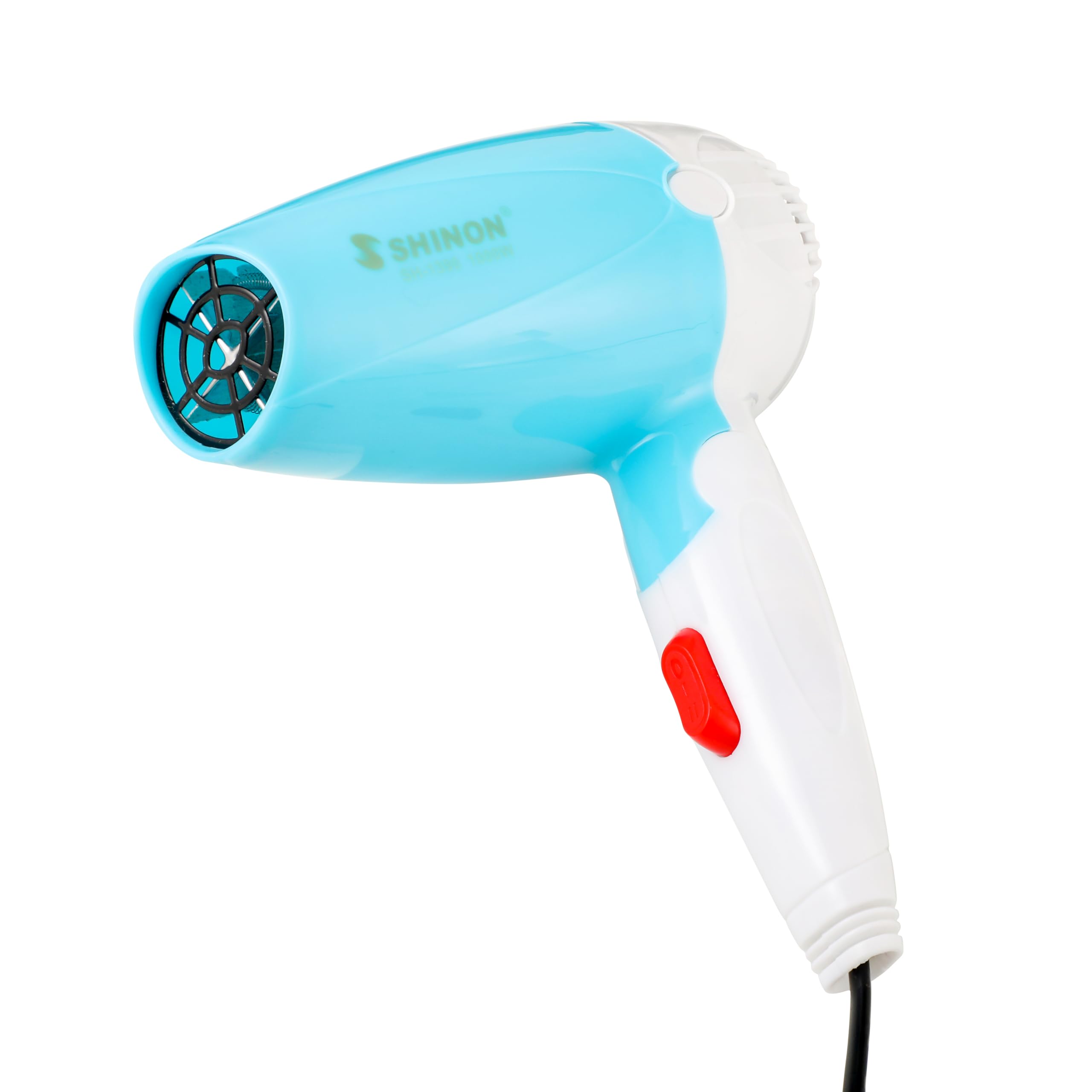 SHINON SH-1390 Professional Hair Dryer 1000W - Lightweight & Foldable Blow Dryer for Salon-Quality Styling at Home, Travel & Daily Use - Silky Shine Technology, Blue