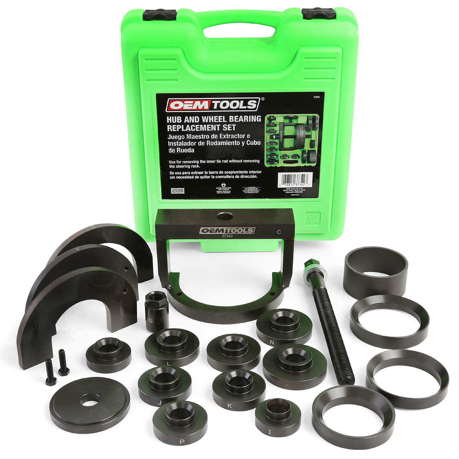 OEMTOOLS 37342 Master Wheel Bearing Removal and Installer Kit - Universal Fit for Most Front, Rear & AWD Vehicles - Self-Centering Design - Perfect for DIY Auto Repair & Professional Mechanic Use