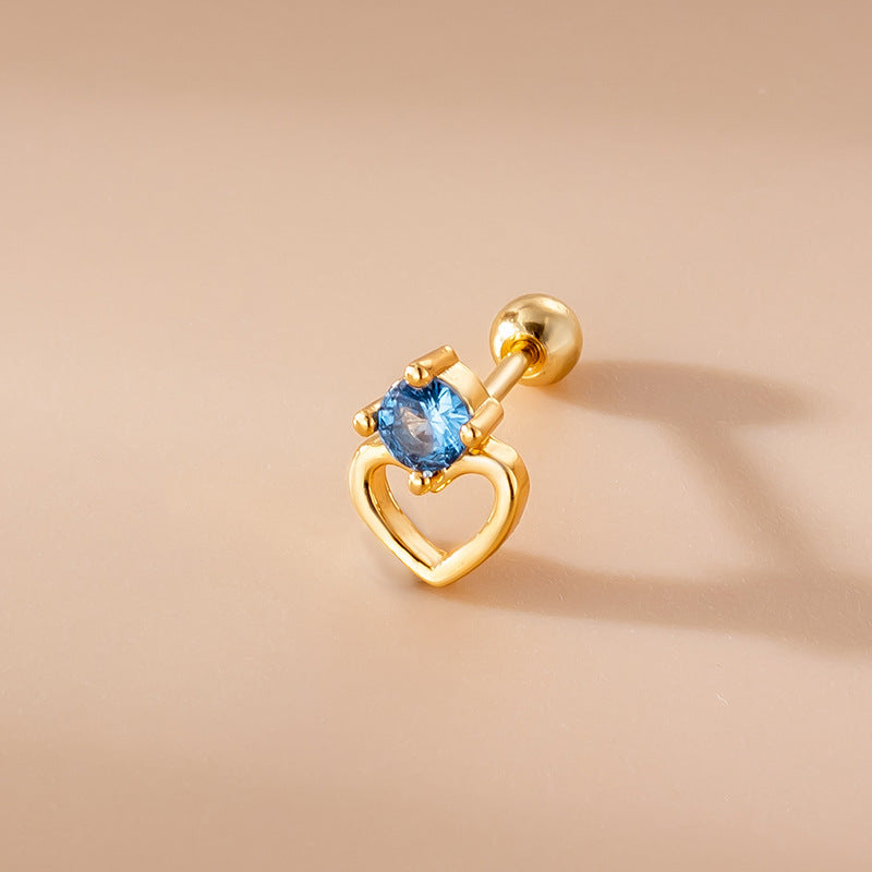 20G Heart-Shaped Hypoallergenic Stainless Steel Tragus & Conch Piercing Studs | Cartilage Earrings for Sensitive Ears | Perfect for Daily Wear & Special Occasions