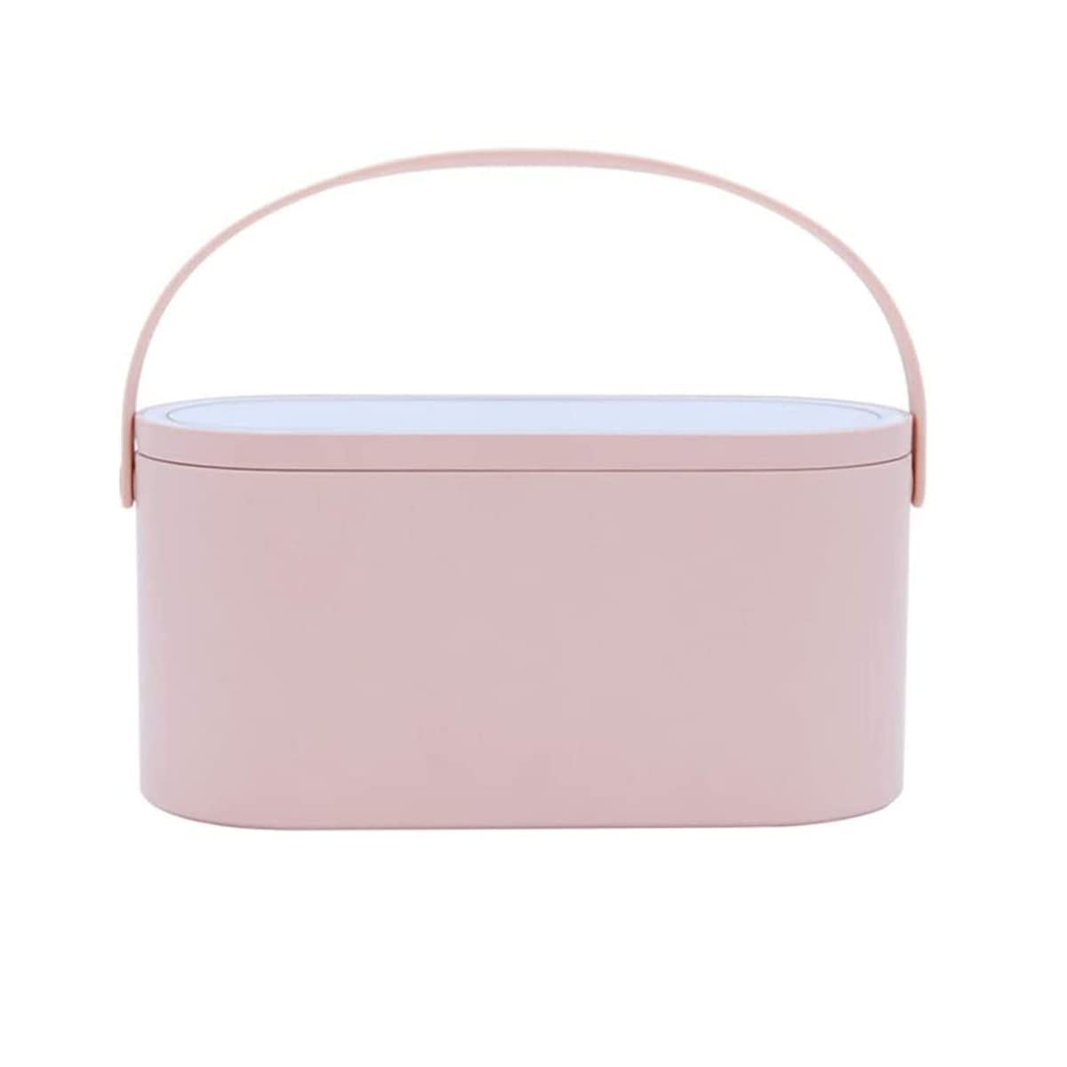 Portable LED Makeup Organizer Box with Mirror for Travel & Home